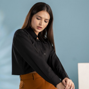 Black Crop Shirt