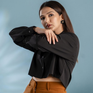 Black Crop Shirt