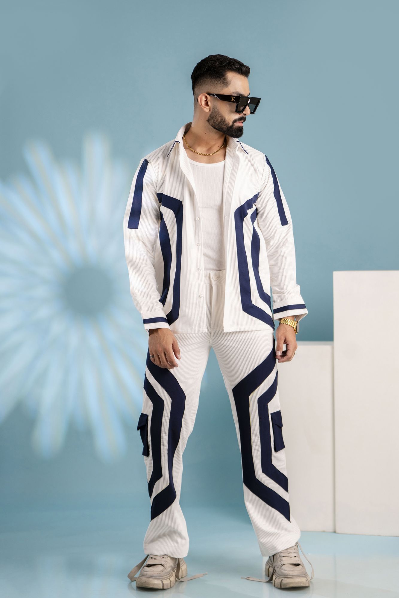 Laced Up Corduroy Cargo Pants