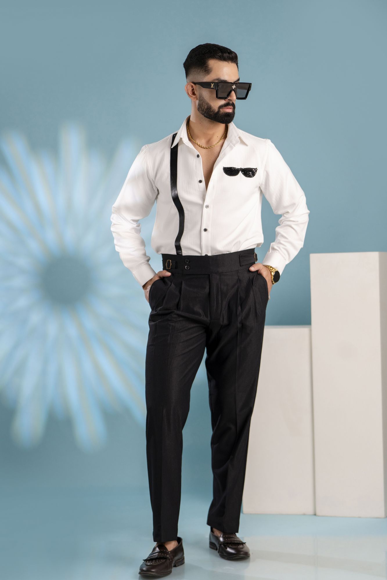 Black Corduroy Gurkha Pants