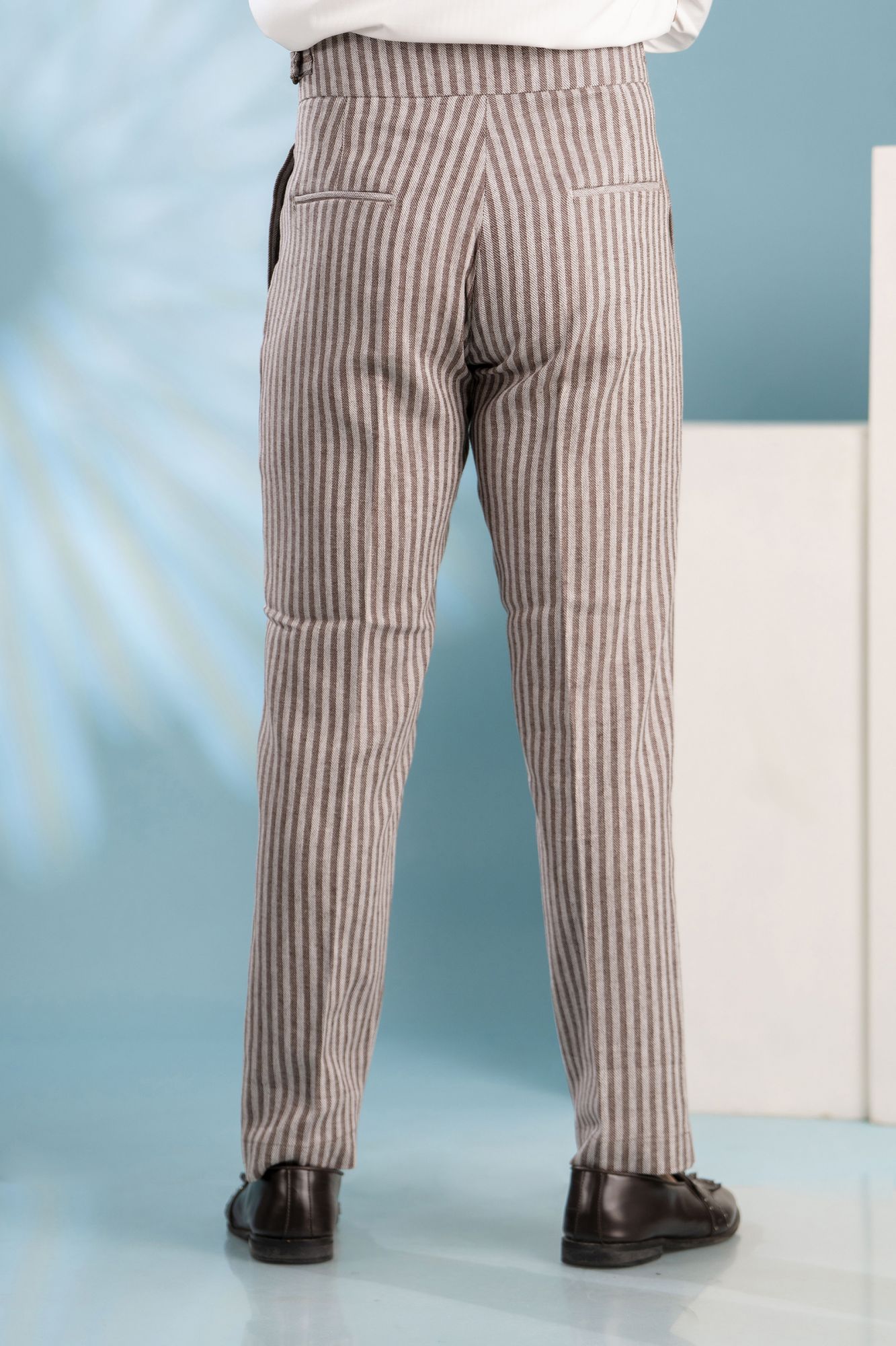 Striped Gurkha Pants In Grey