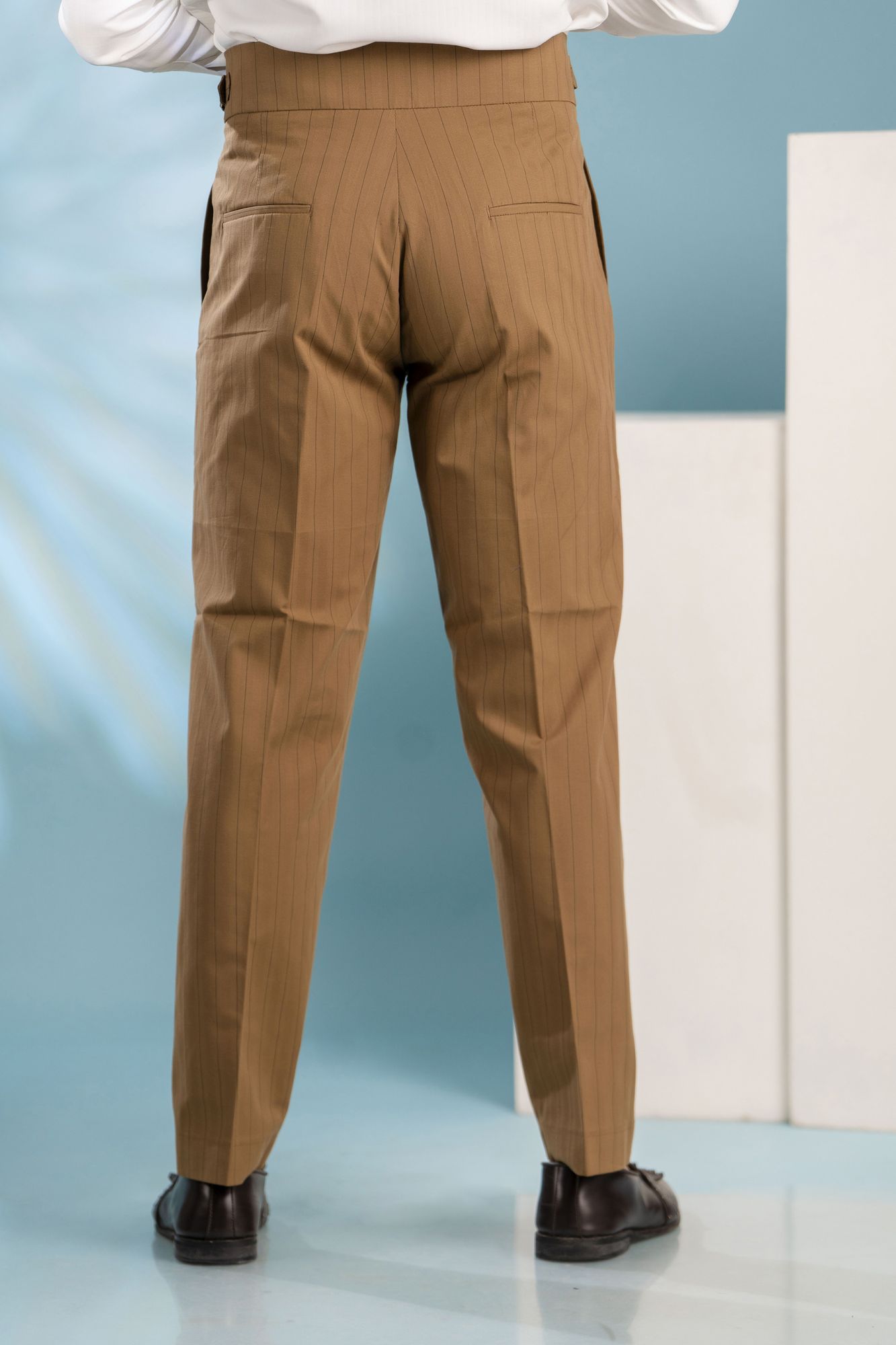 Striped Brown Gurkha Pants