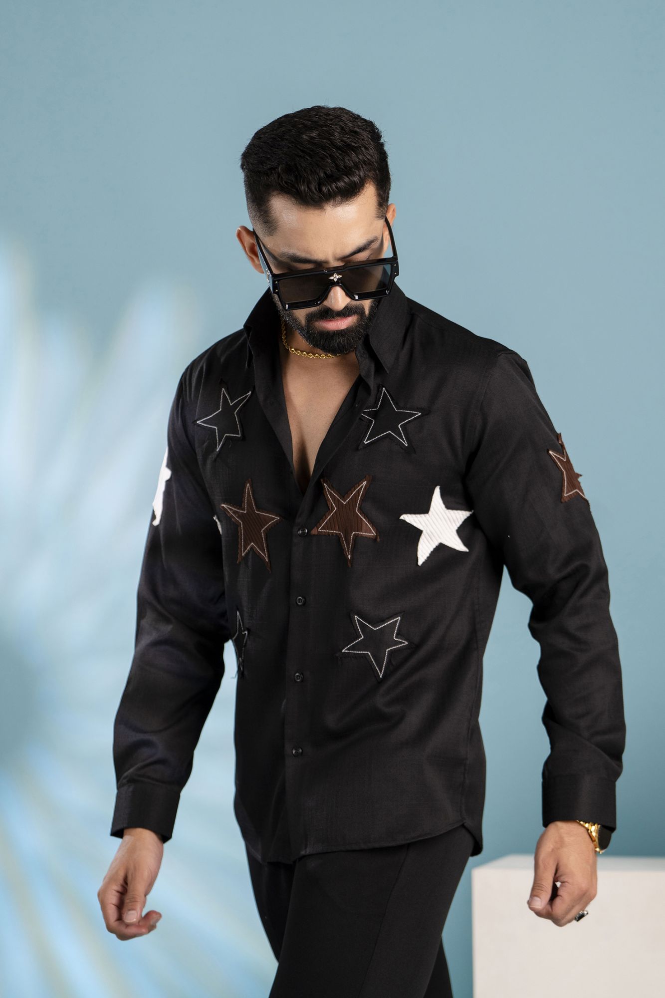 Star Patch Motif Shirt