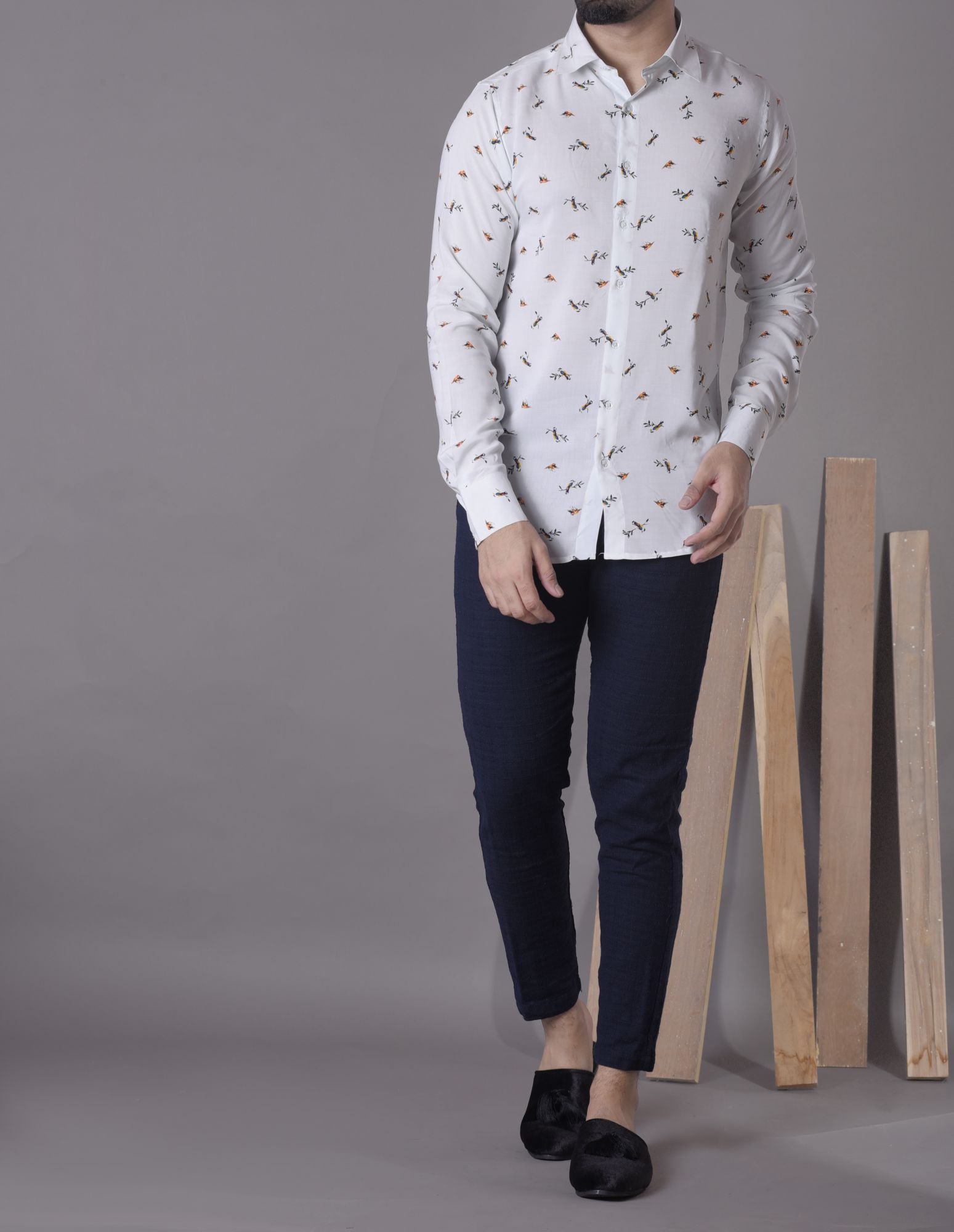 Mens Printed flowing shirt