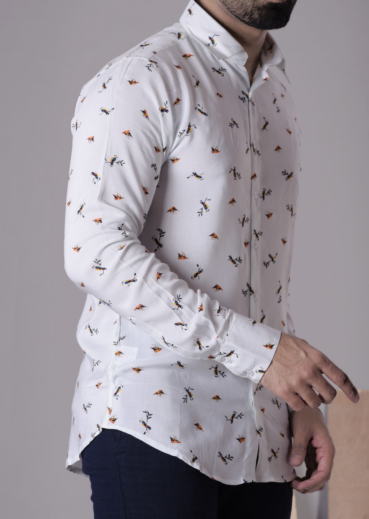 Mens Printed flowing shirt