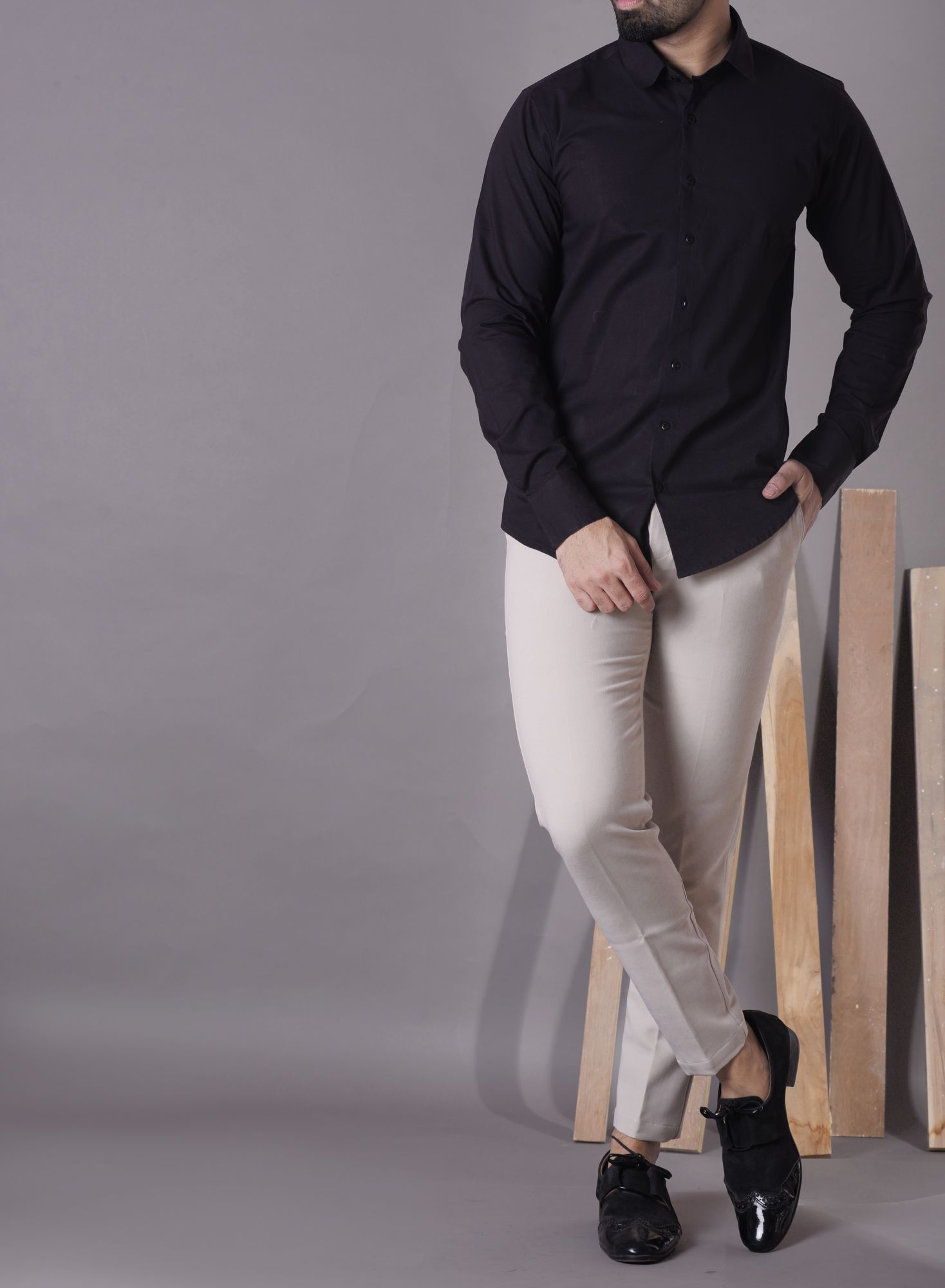 Mens Formal shirt in black