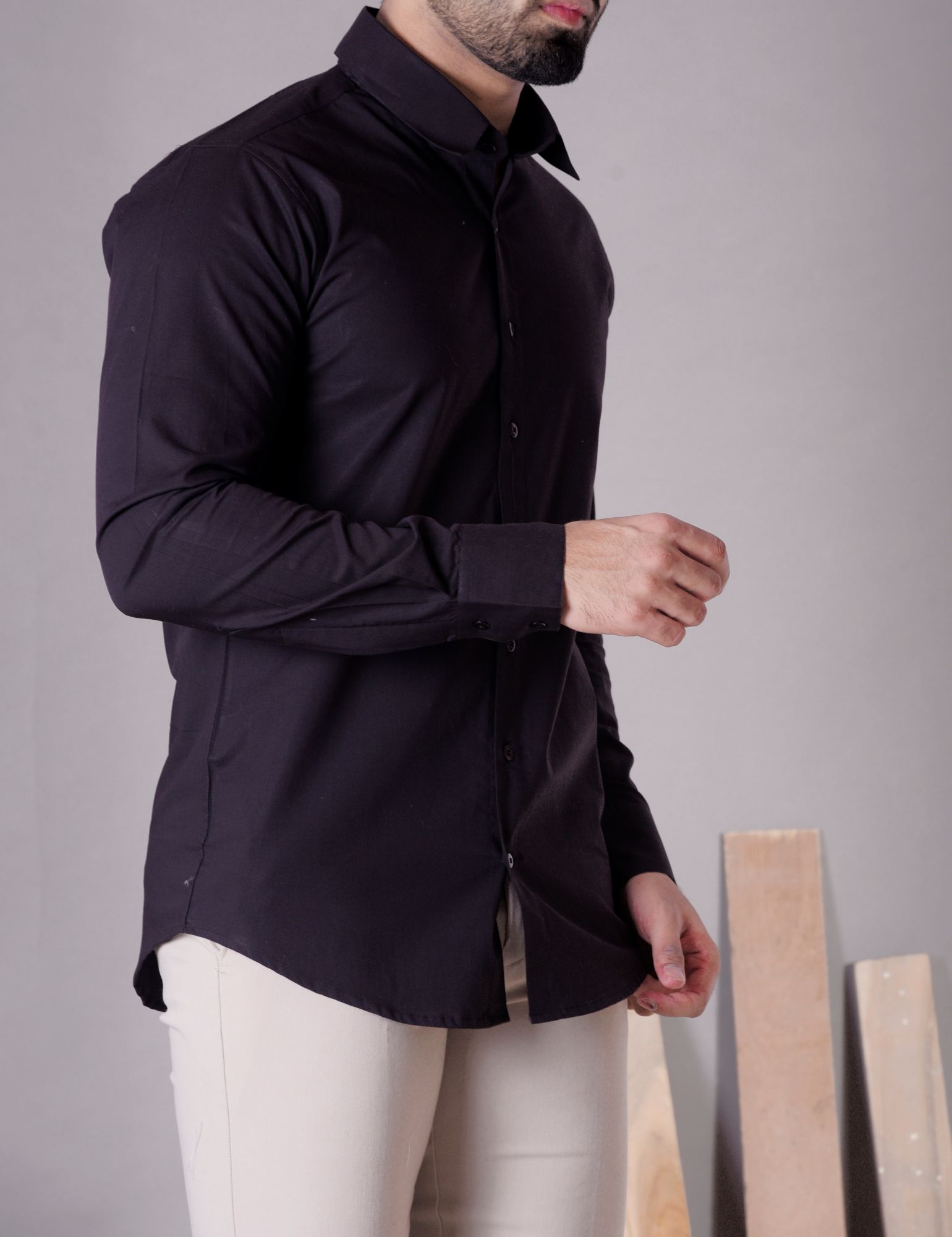 Mens Formal shirt in black