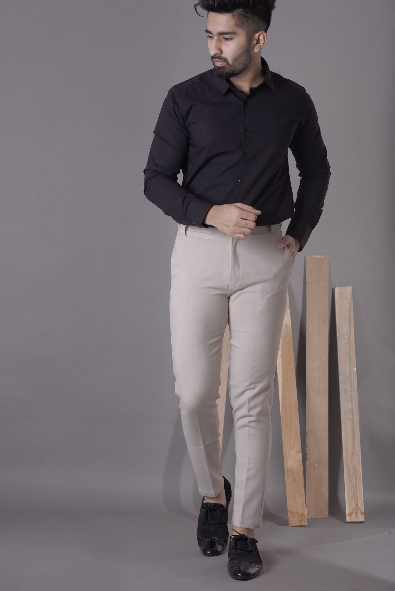 Men's Formal shirt in black1