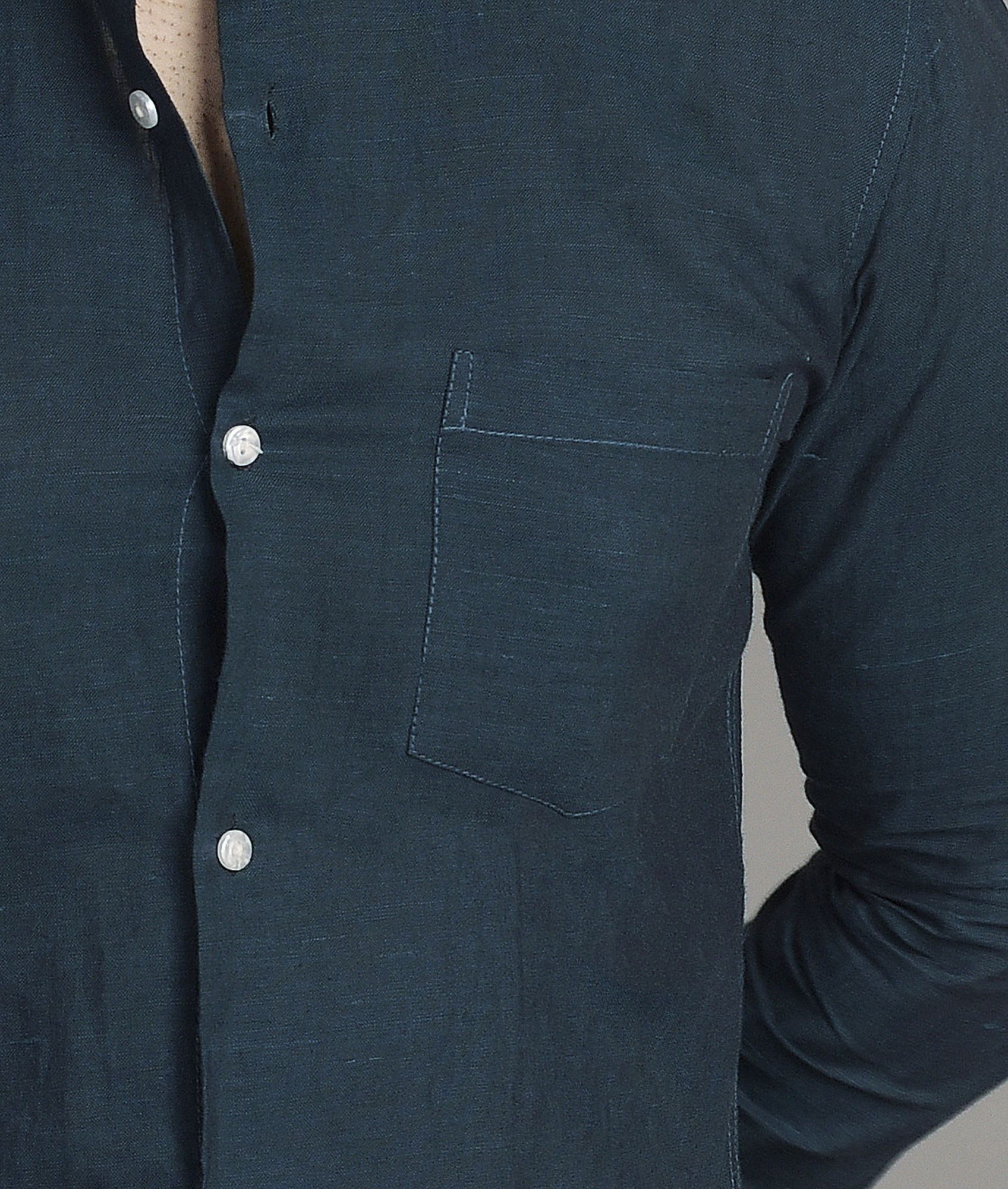 Mens Olive Green Sim Fit Shirt