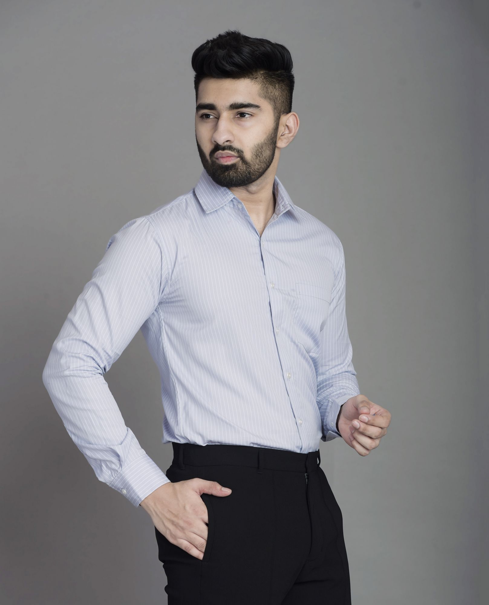 Mens Striped Slim Fit Shirt