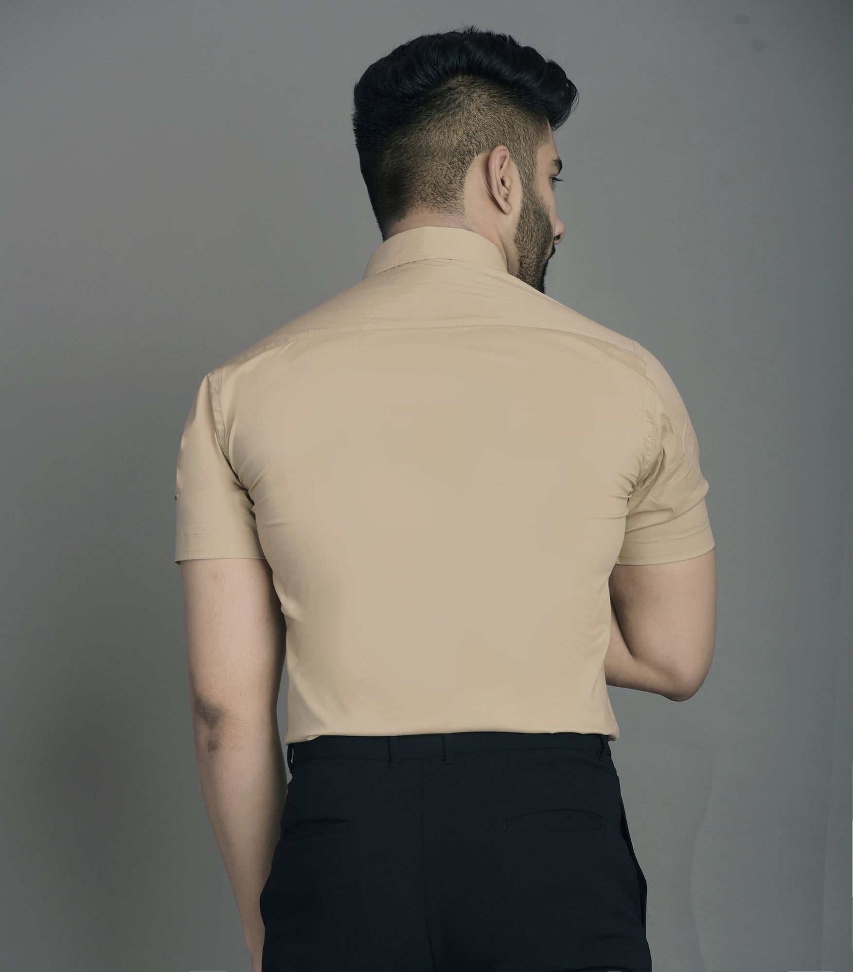 Mens Slim fit Shirt in Beige