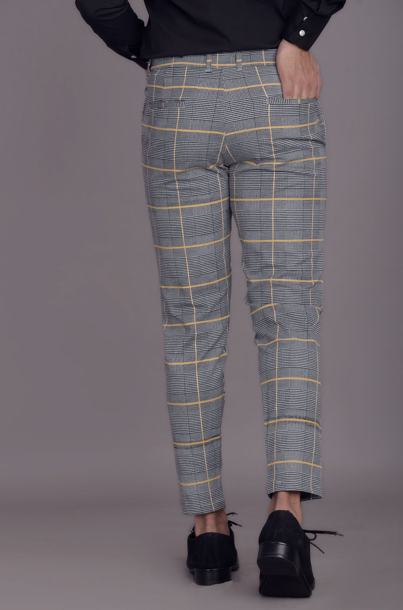 Mens Tapered Checks Pants