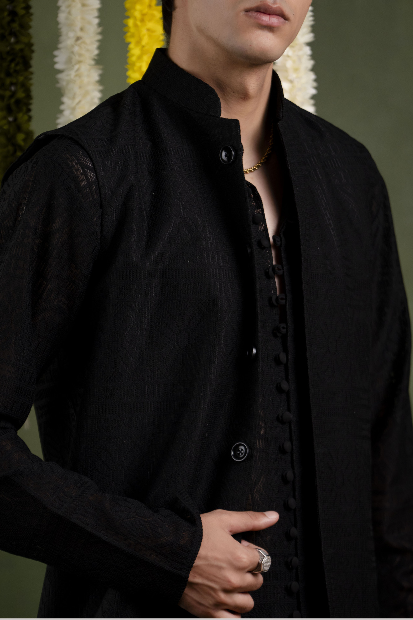 Black Crochet Jacket