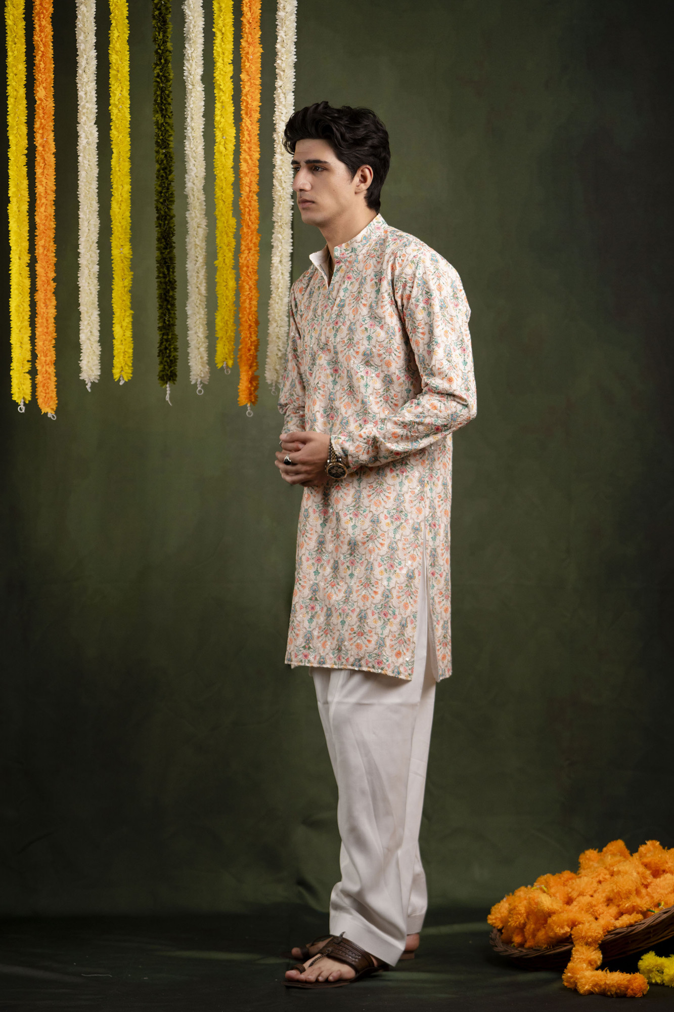 Multicolor Lucknowi Kurta