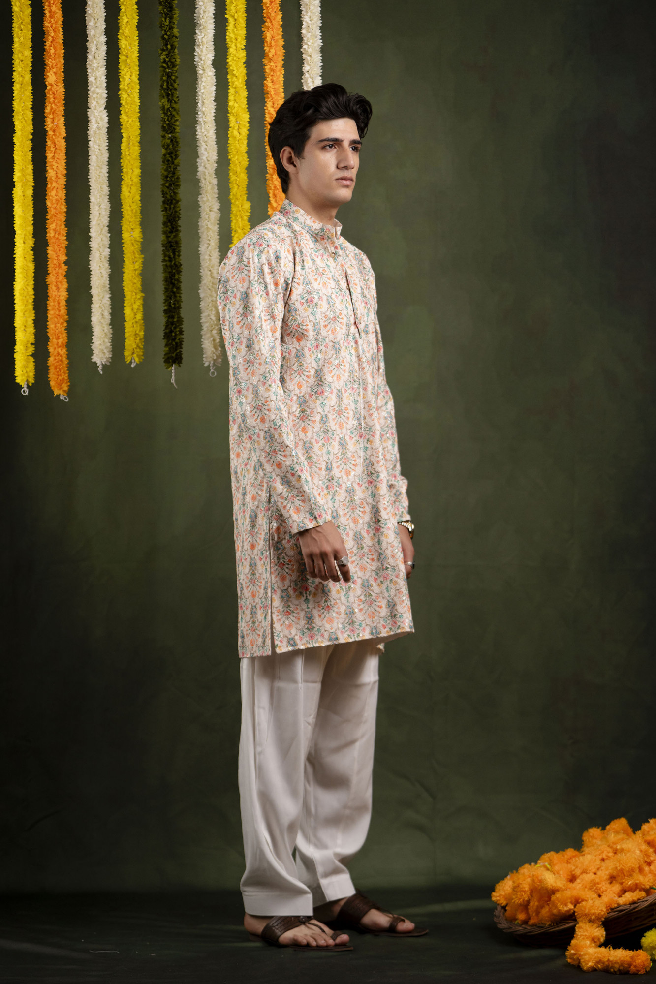 Multicolor Lucknowi Kurta