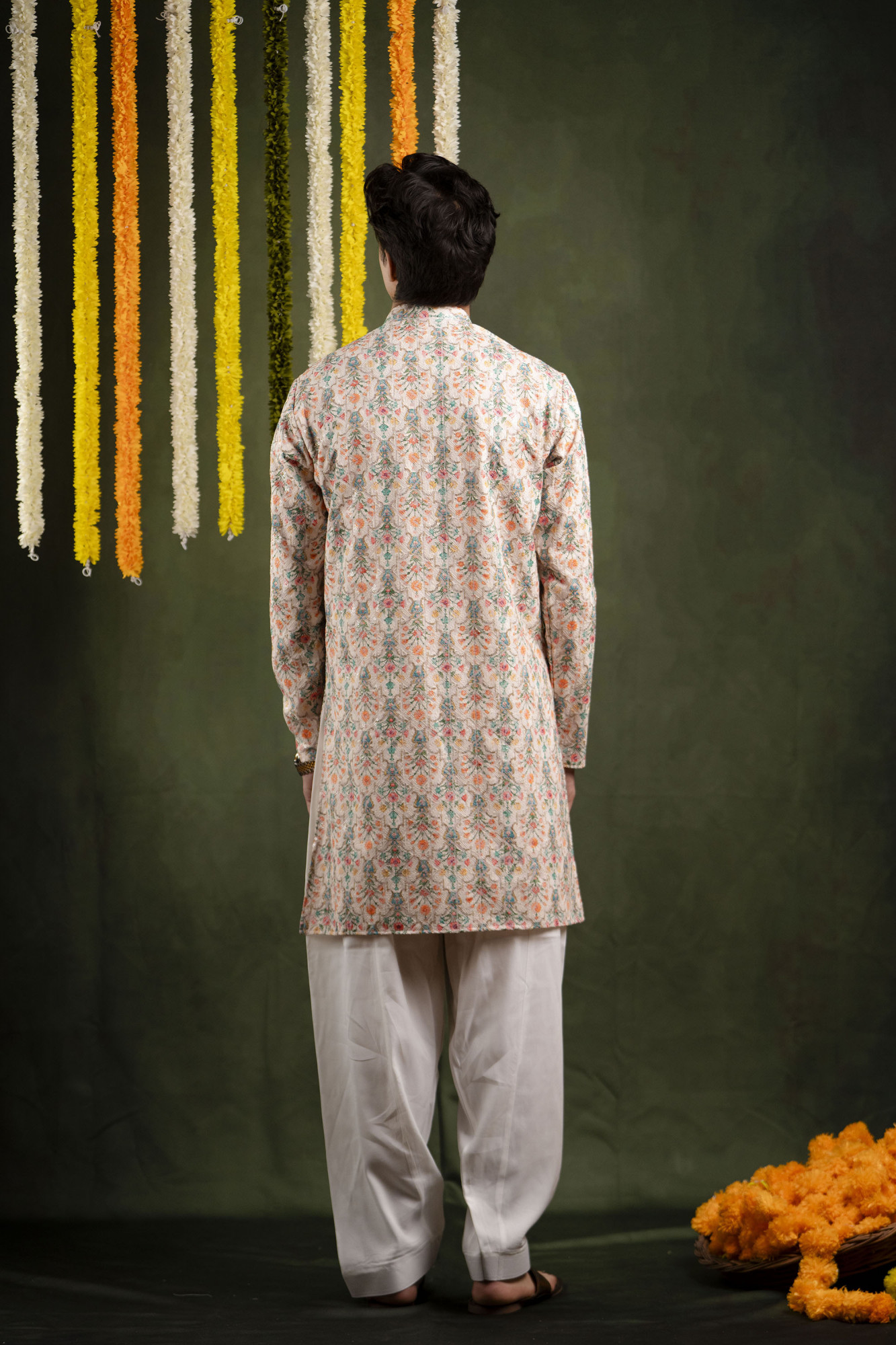 Multicolor Lucknowi Kurta