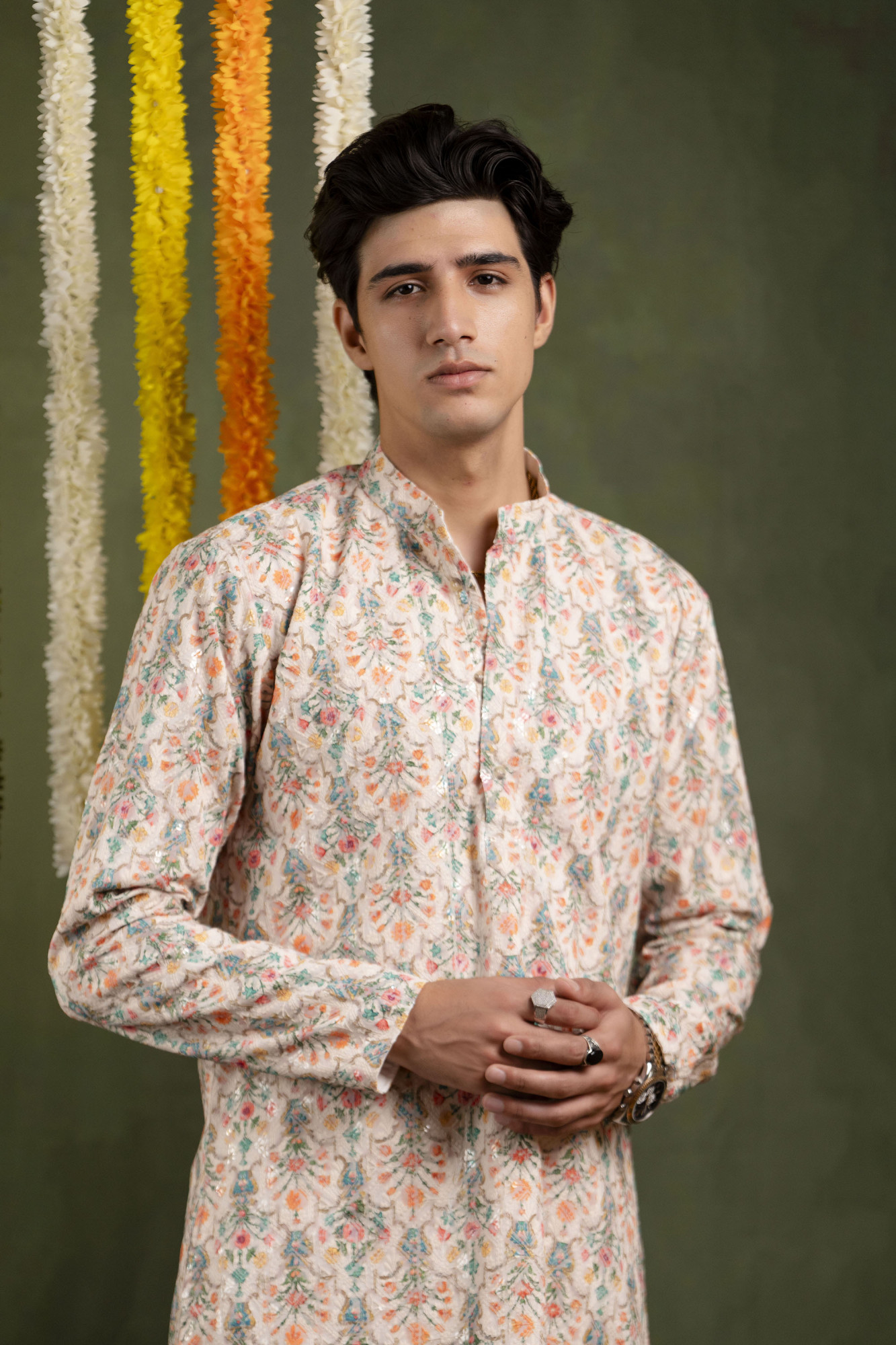 Multicolor Lucknowi Kurta