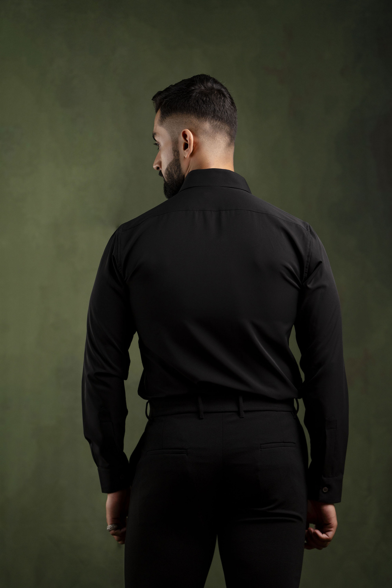 Silver Laced Shirt In Black