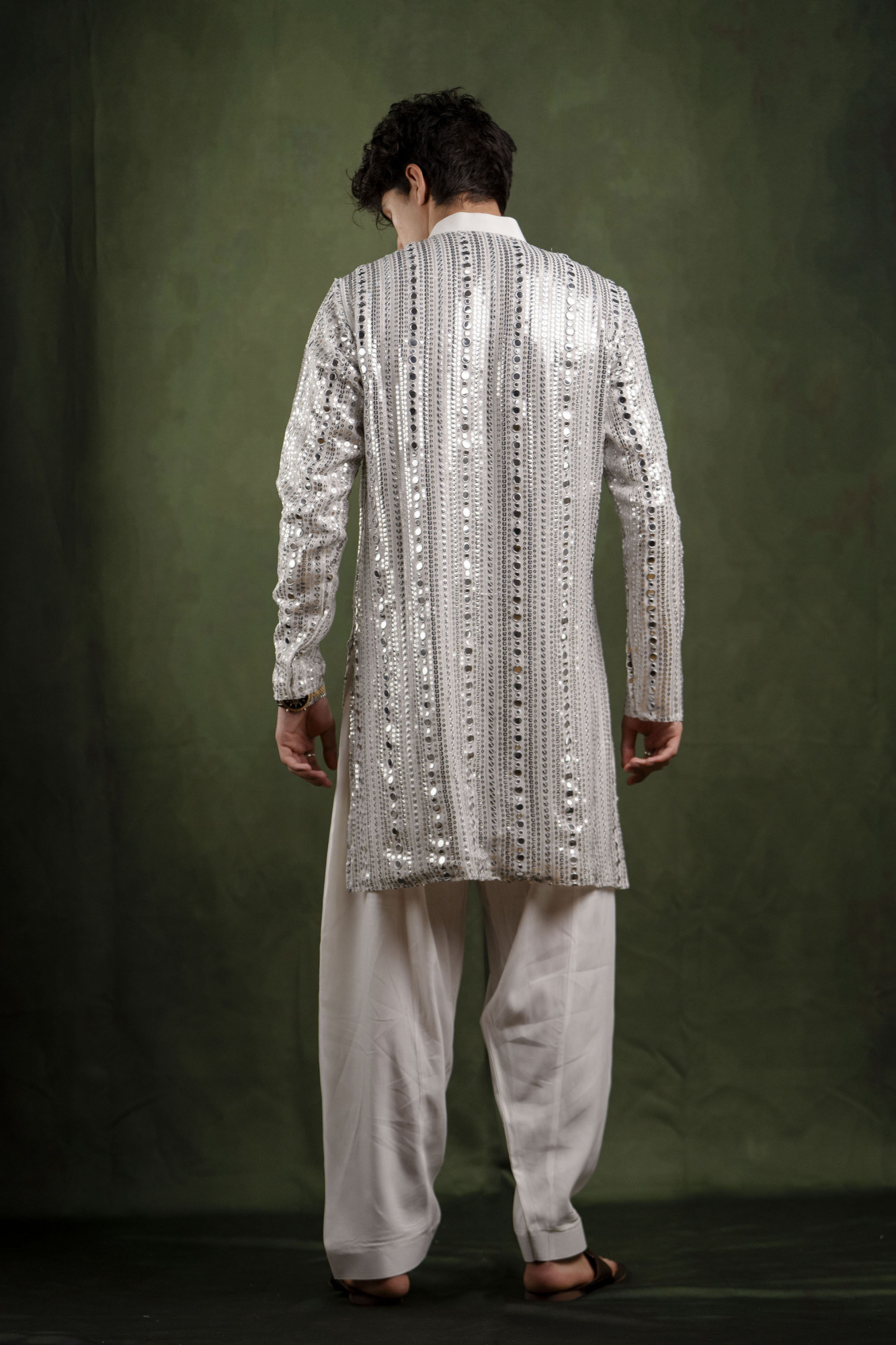 Mirror Kurta In Silver
