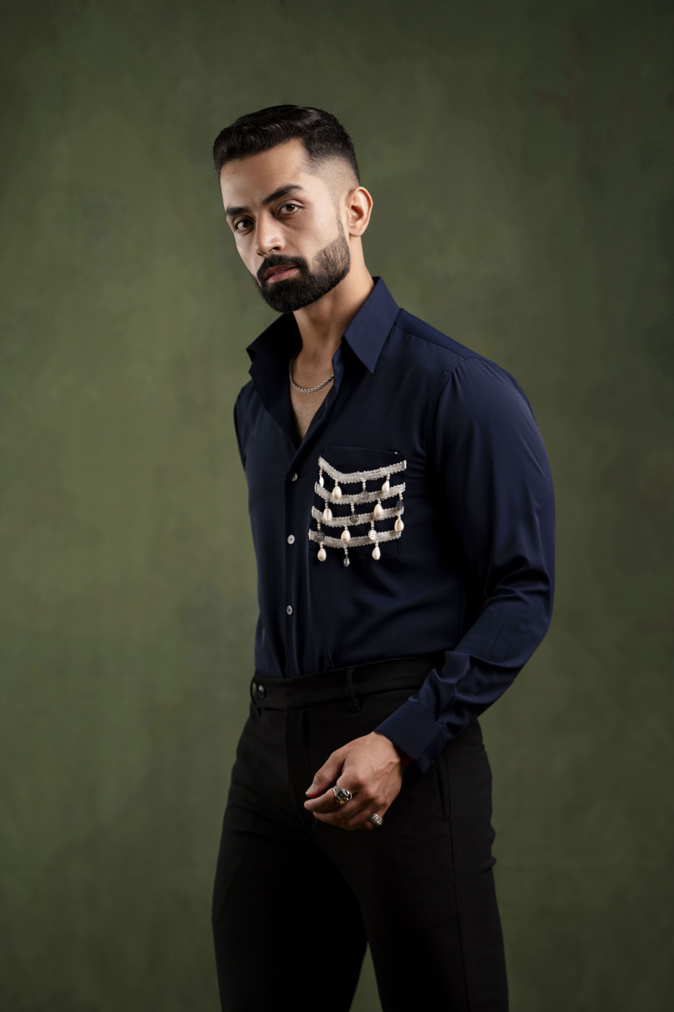 Shell Pocket Shirt In Blue