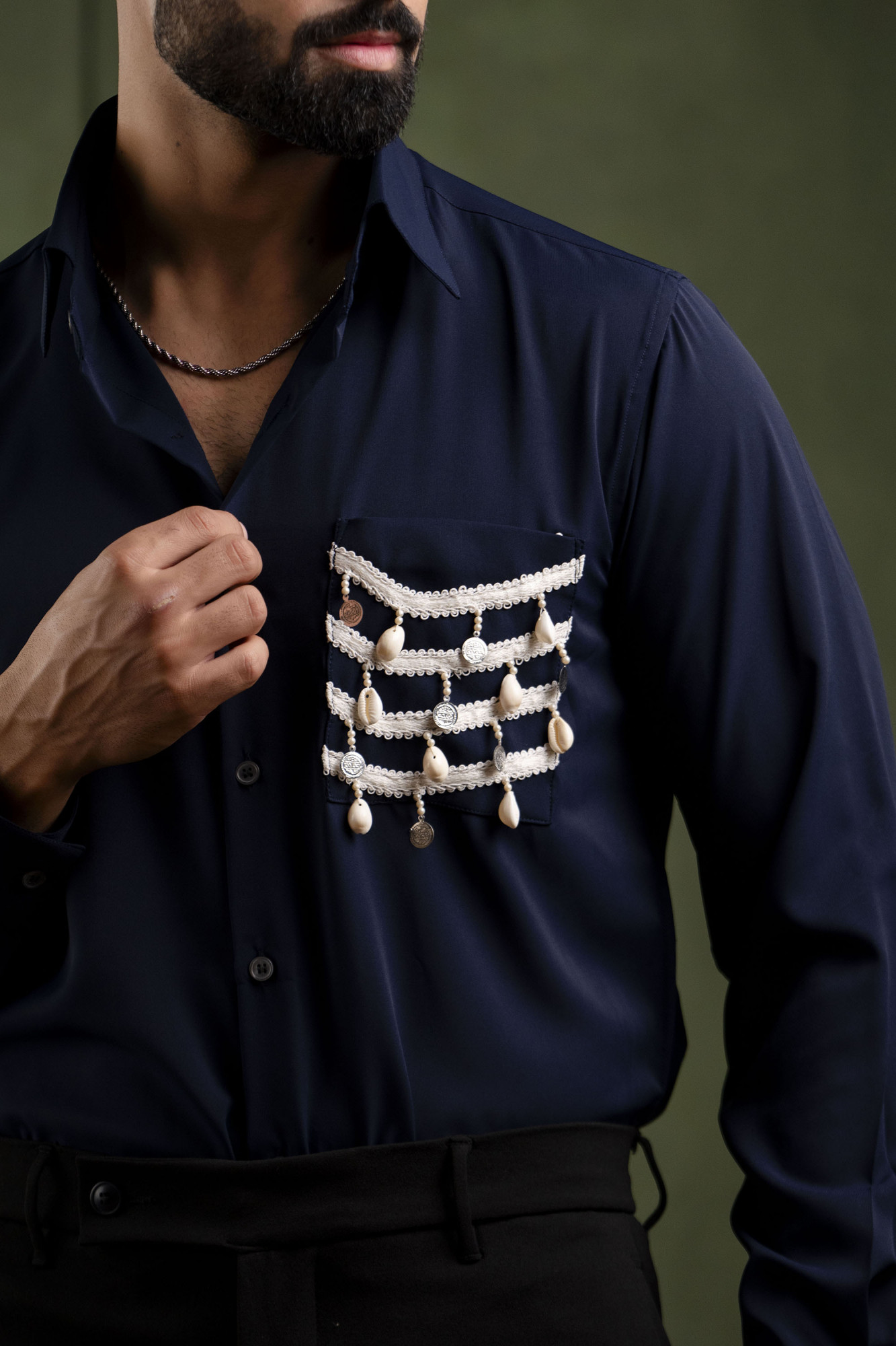 Shell Pocket Shirt In Blue