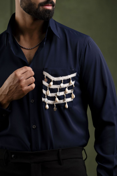 Shell Pocket Shirt In Blue