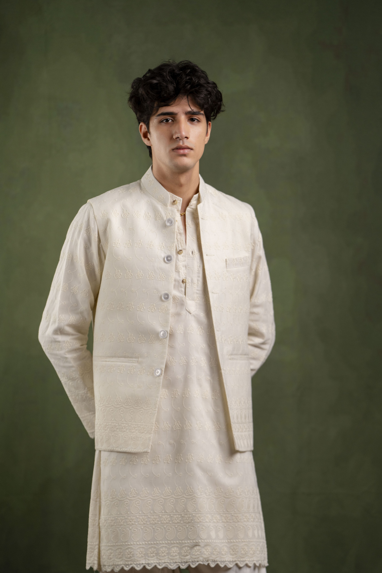 Embroidered Jacket In White