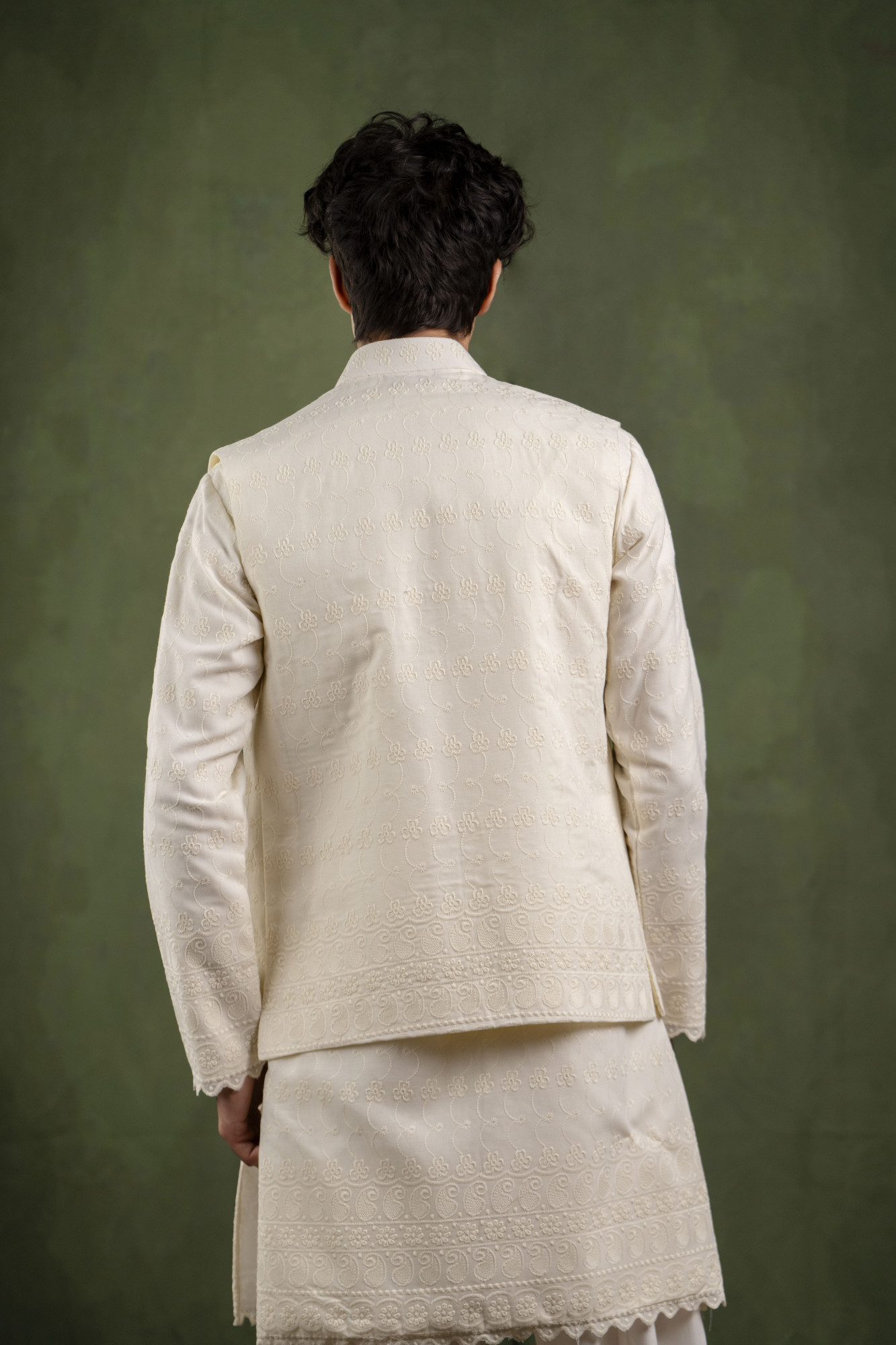 Embroidered Jacket In White