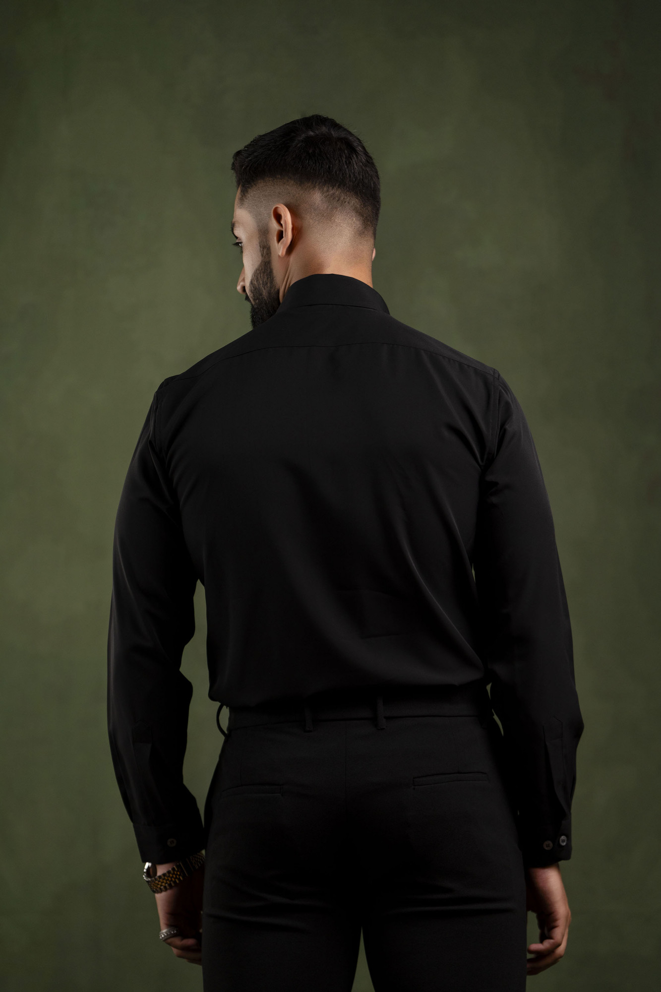 D-Buckle Motif Shirt In Black