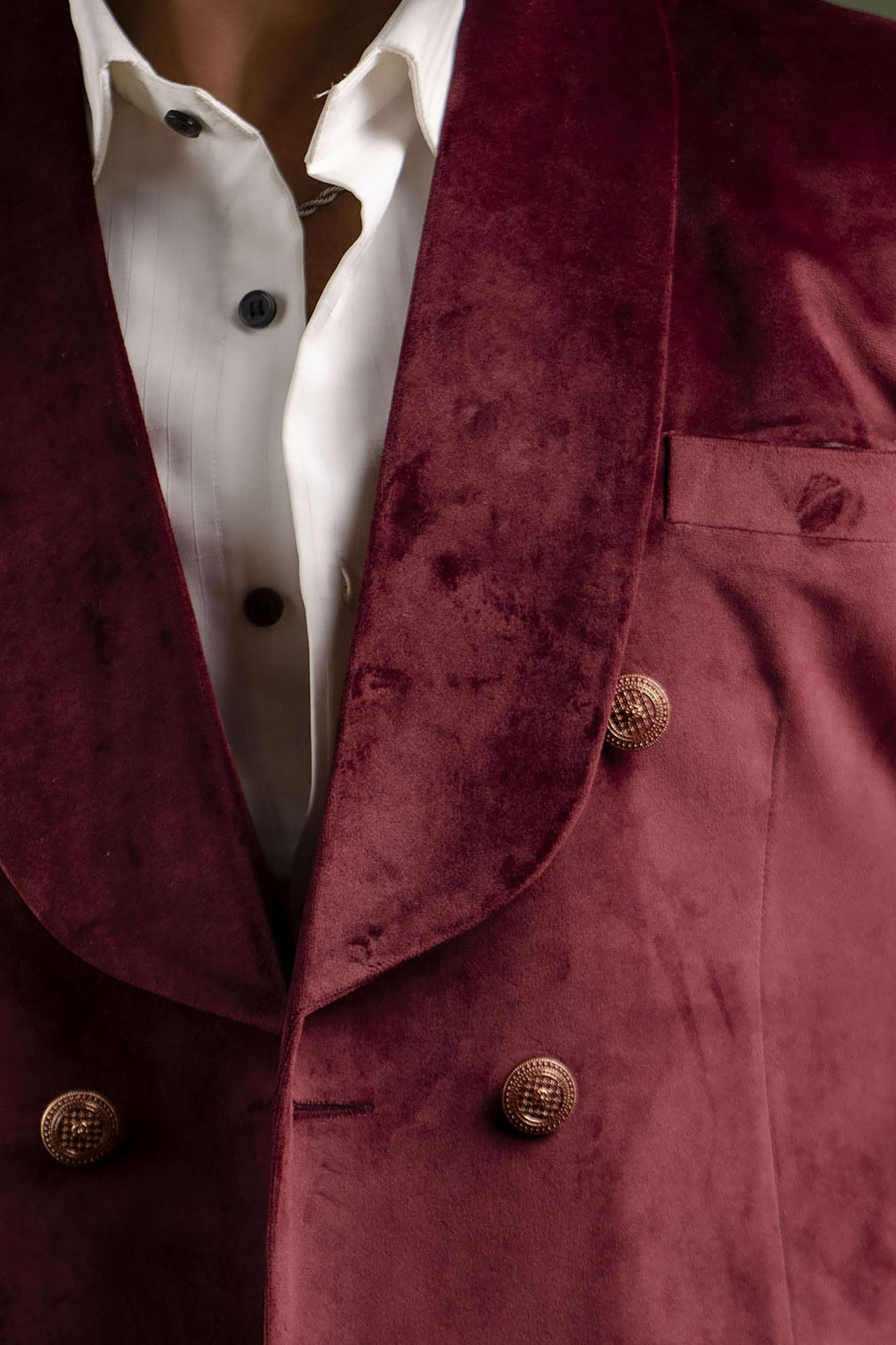 Maroon Velvet Blazer