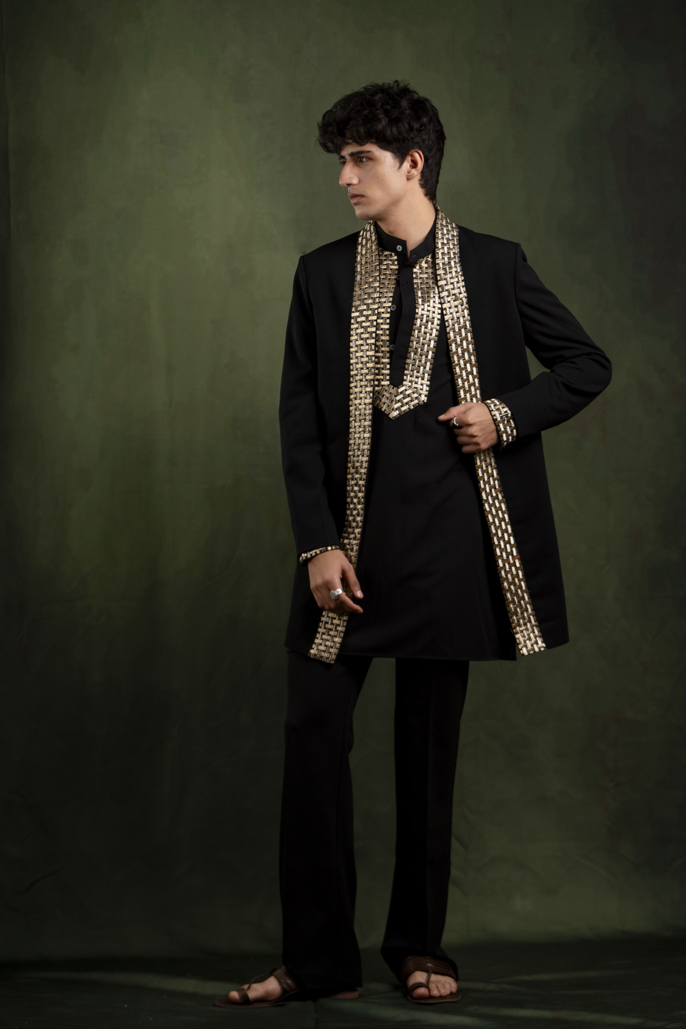 Border Laced Indowestern