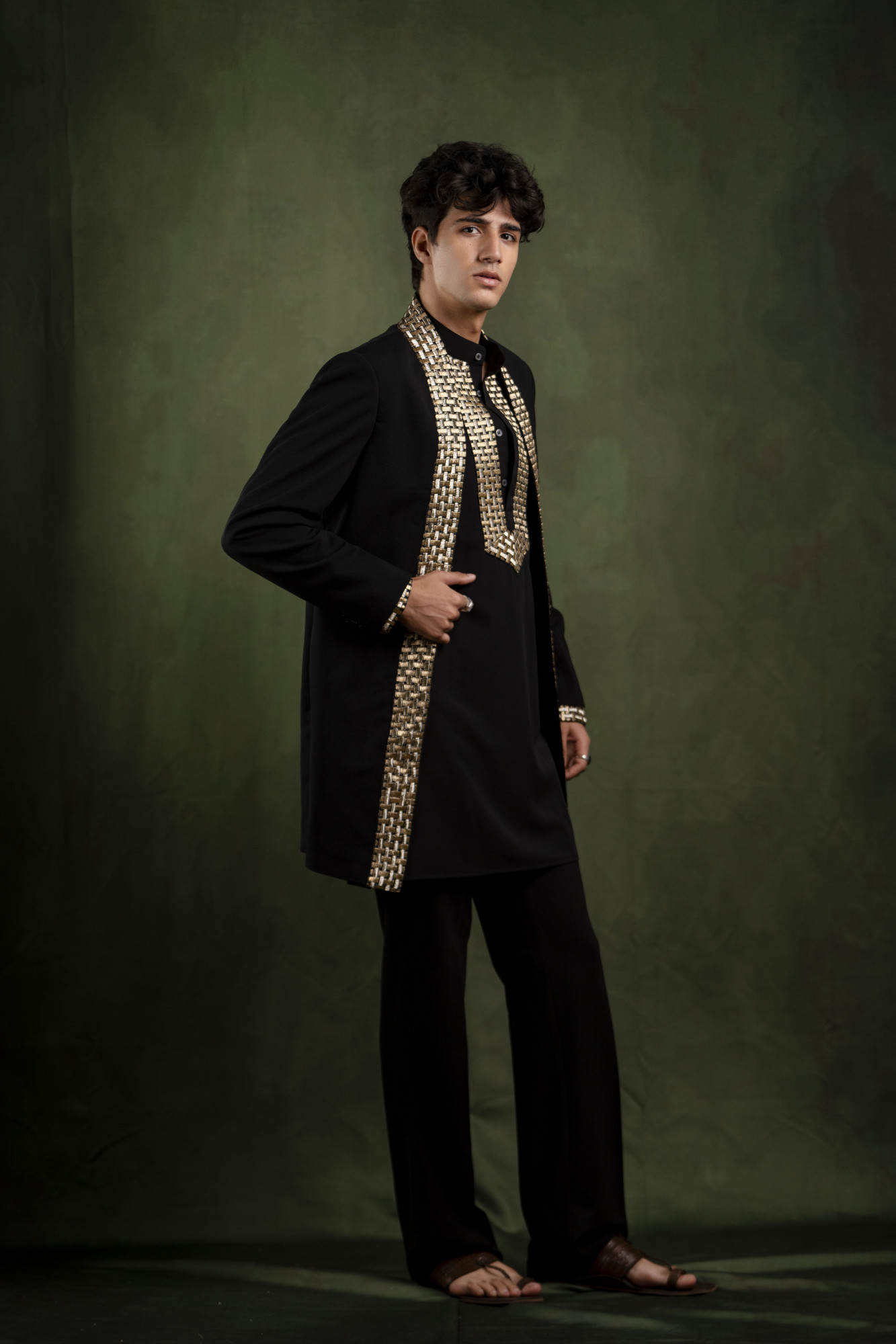 Border Laced Indowestern