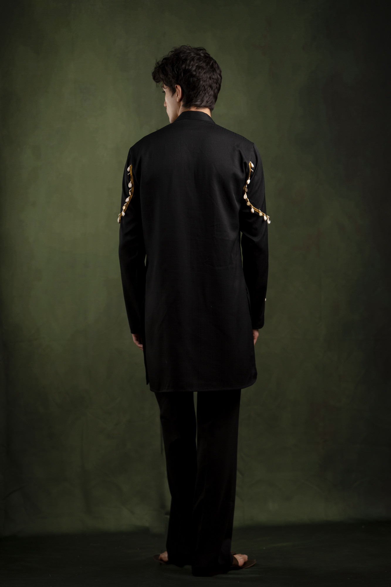 Boho Shell Neck laced Kurta