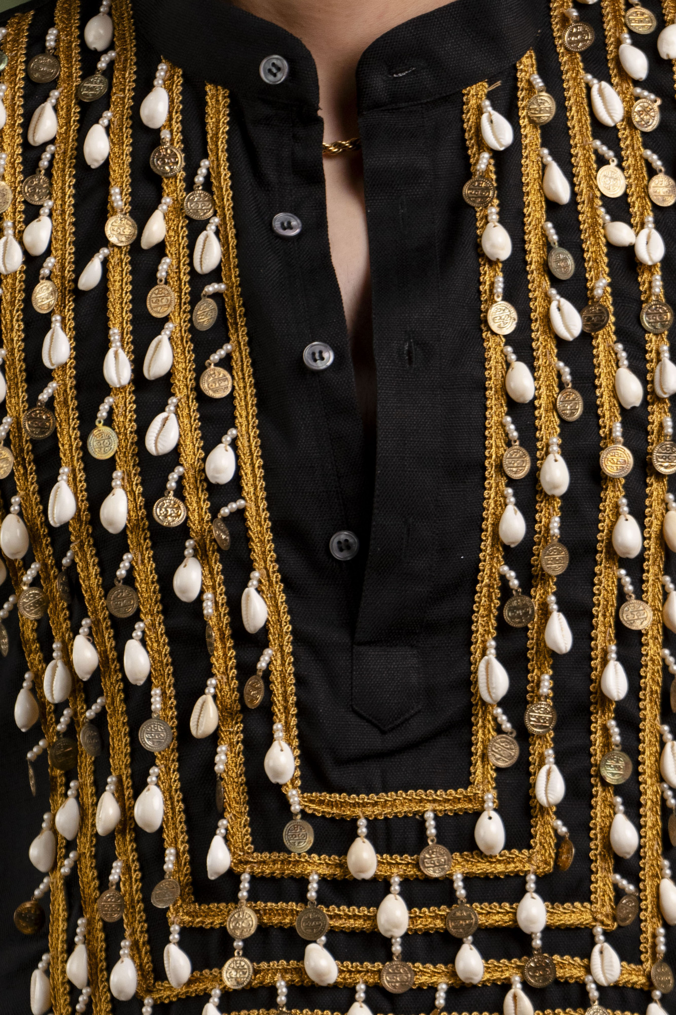 Boho Shell Neck laced Kurta