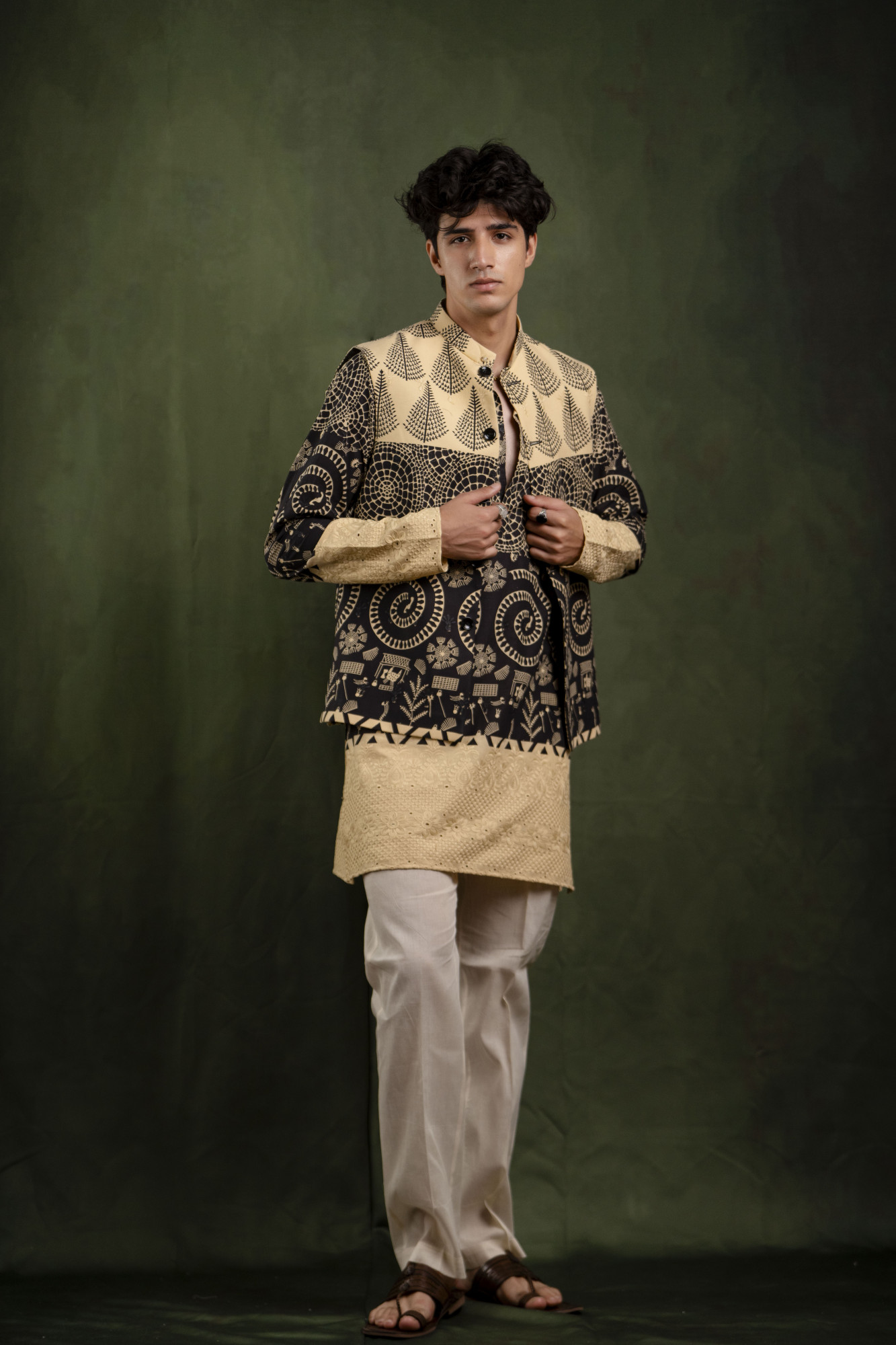 Printed Urban Leaf Jacket