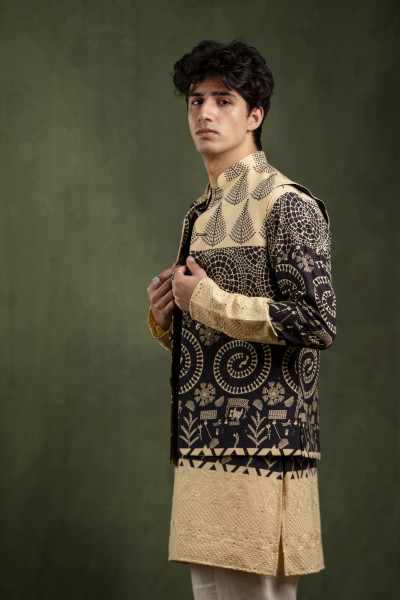 Printed Urban Leaf Jacket