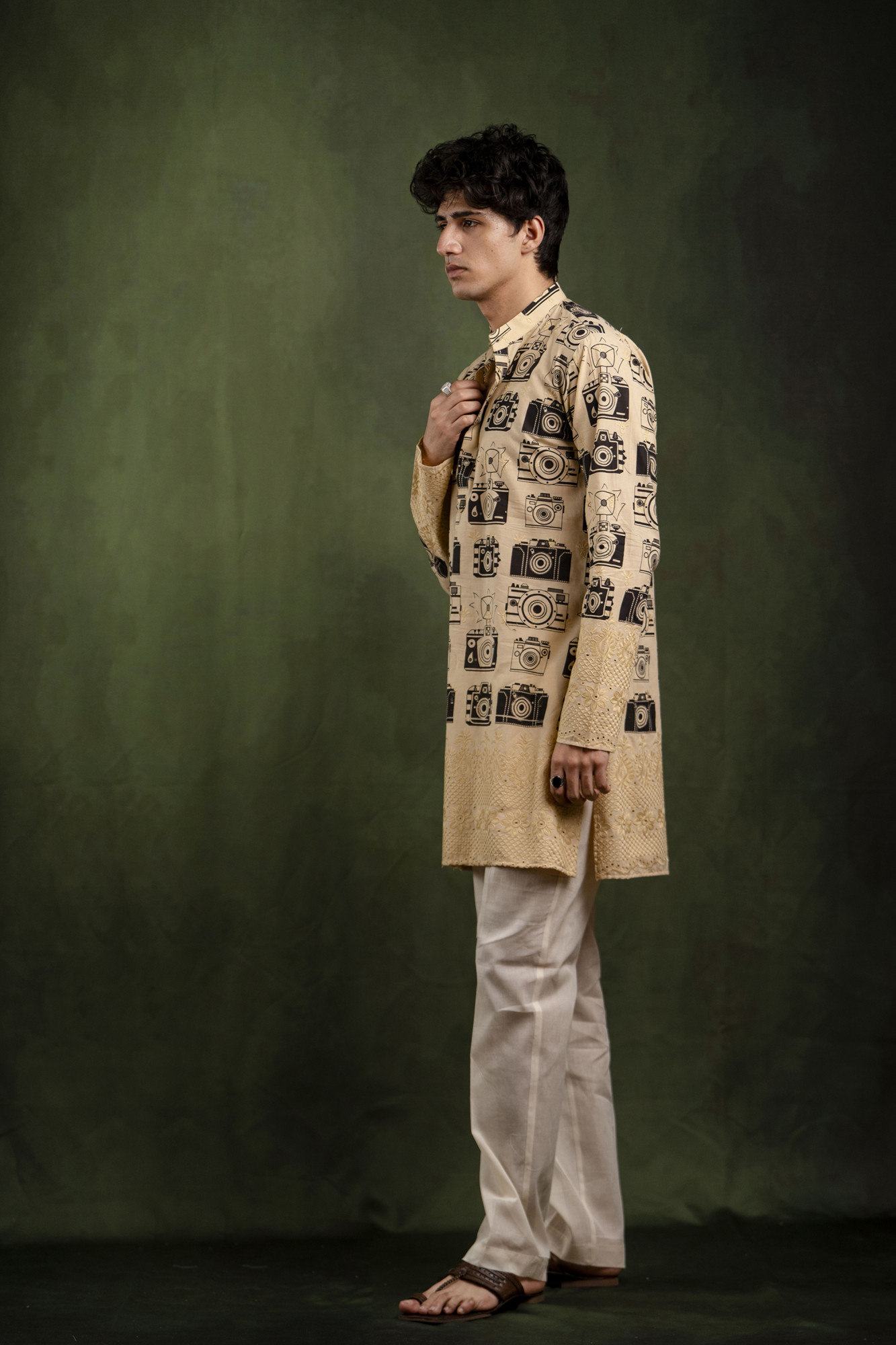 Camera Print Kurta