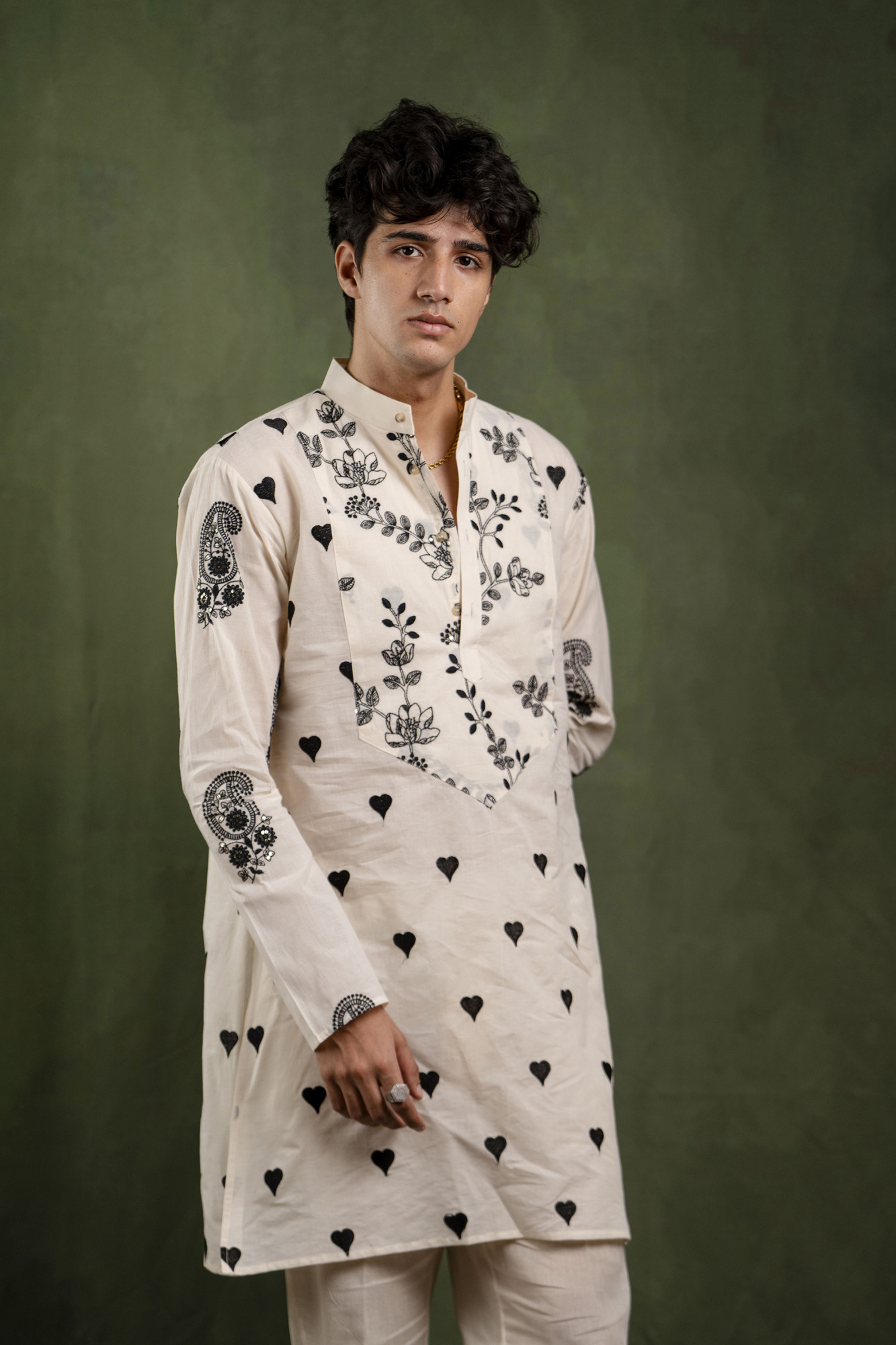 Black Heart Ethnic Kurta