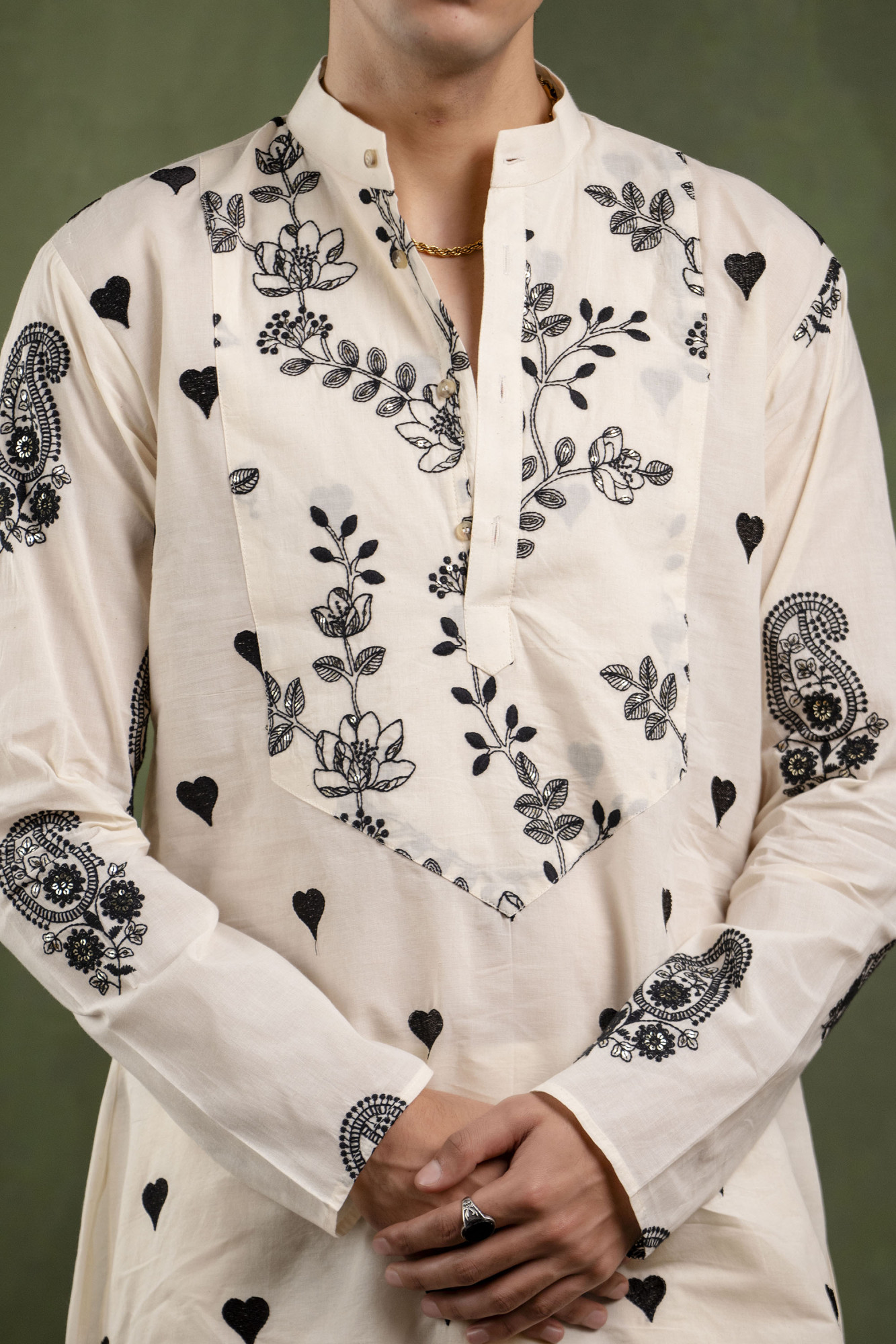 Black Heart Ethnic Kurta