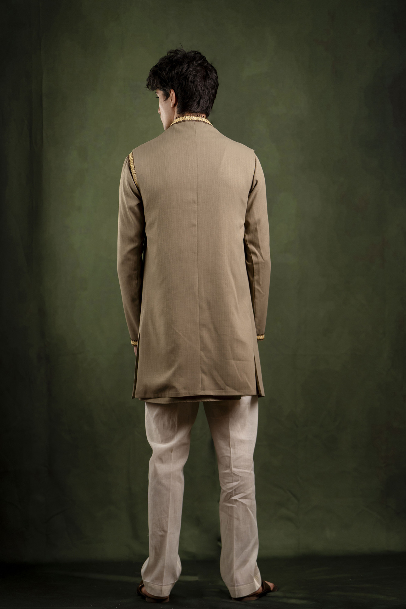 Border Laced Open Jacket