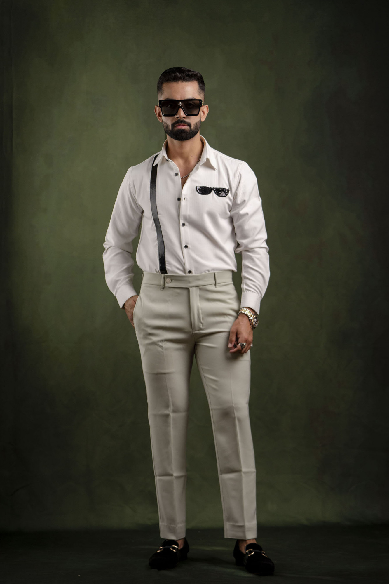 Off Green Lachka Pants