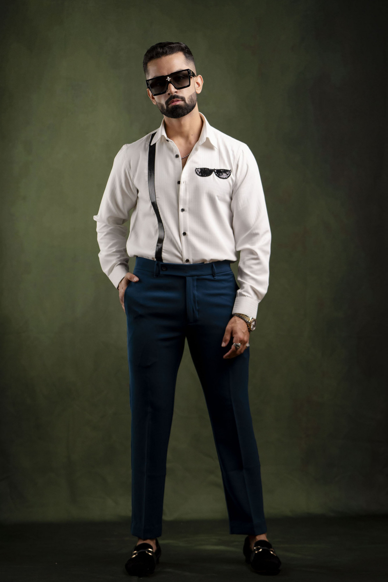 Teal Flowing Lachka Pants