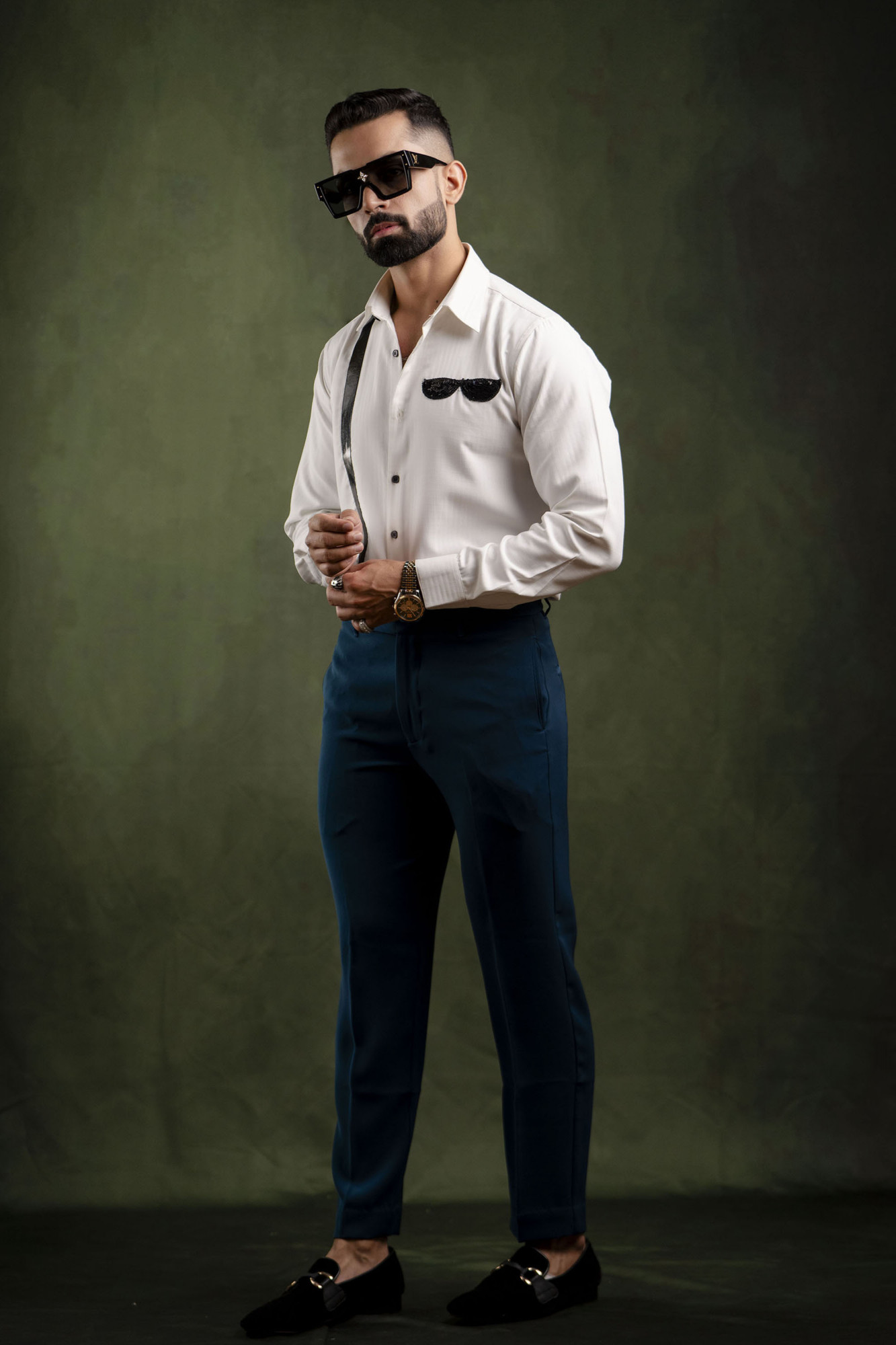 Teal Flowing Lachka Pants