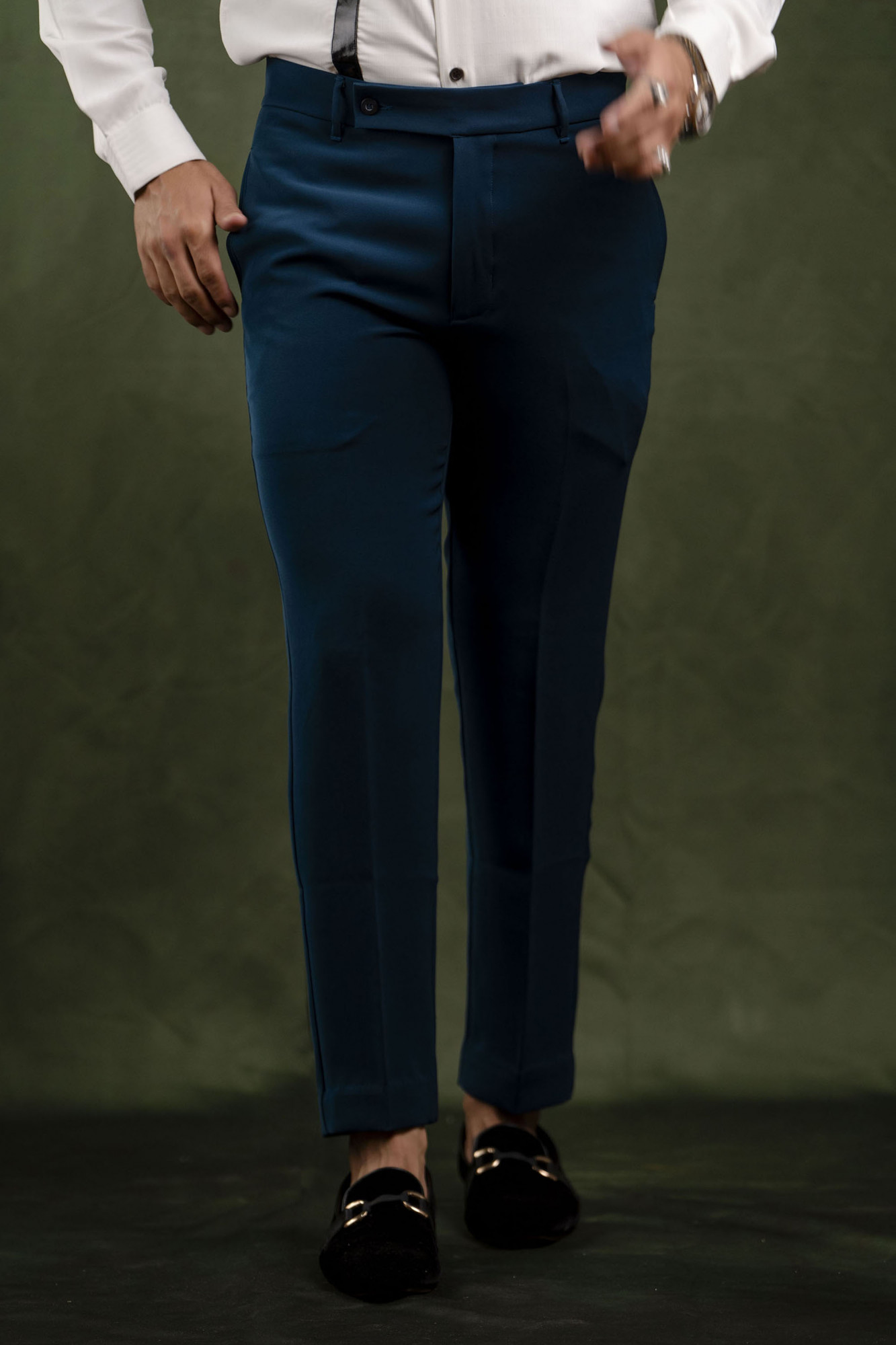 Teal Flowing Lachka Pants