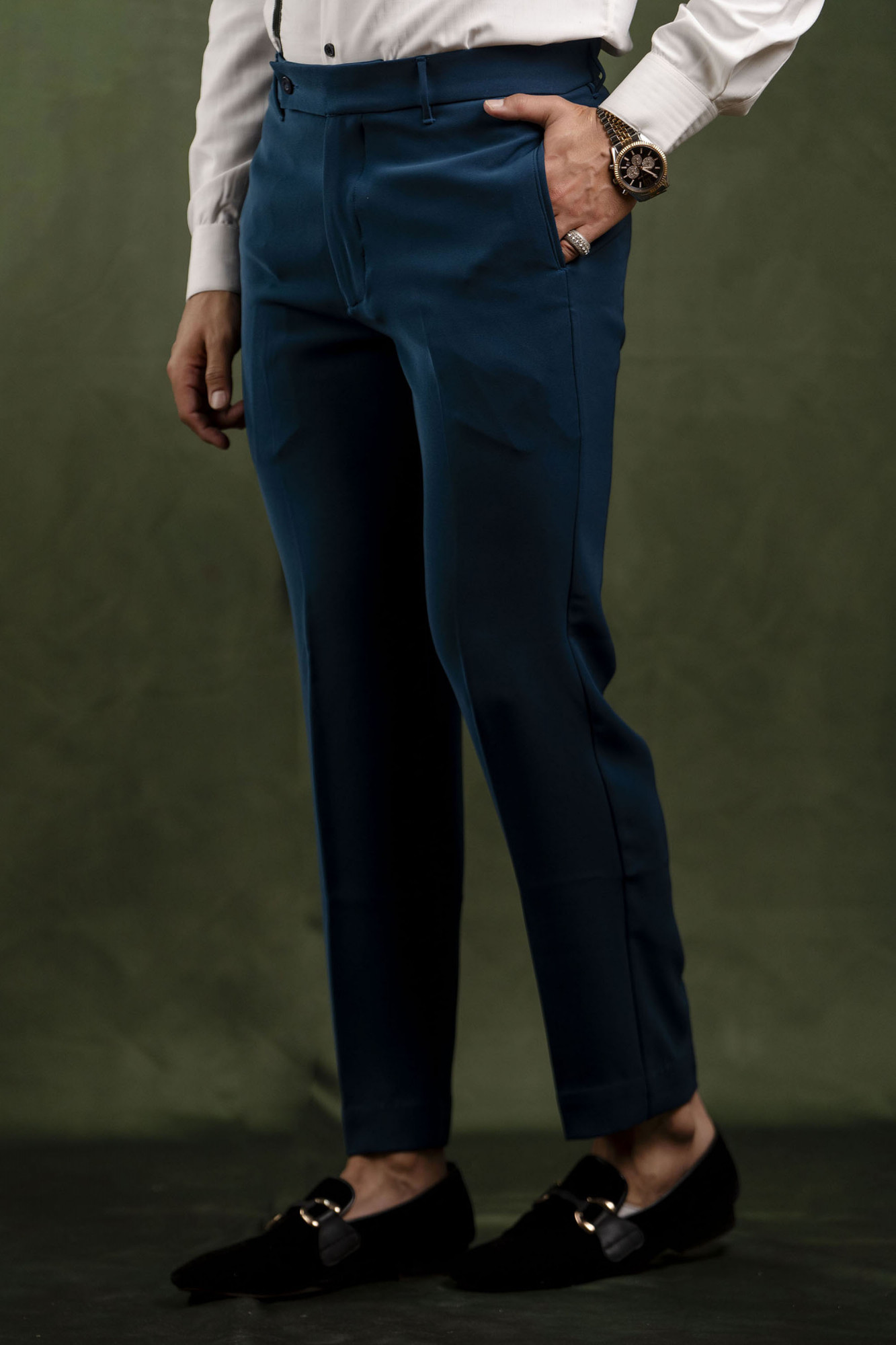 Teal Flowing Lachka Pants