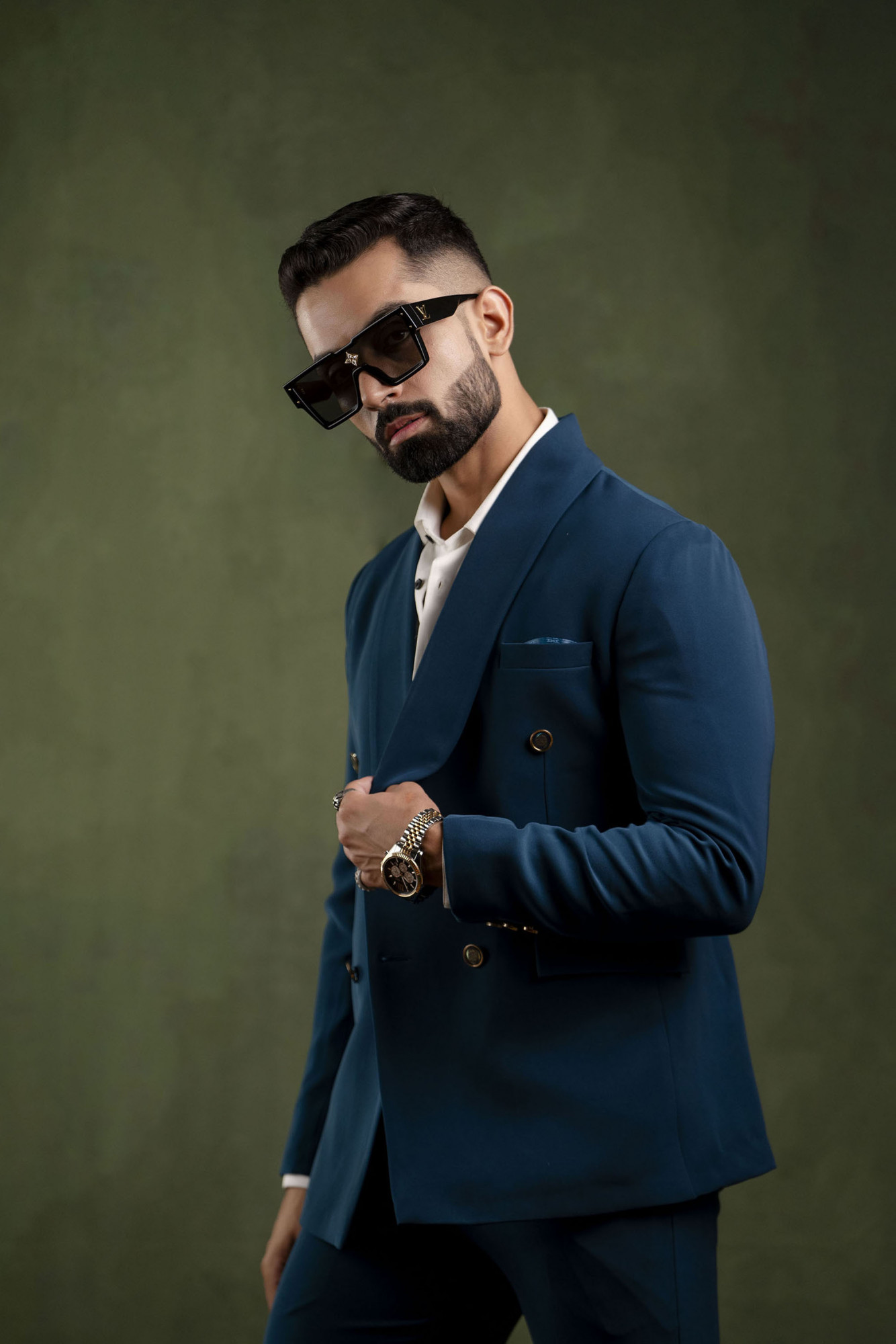 Tericott Blazer In Teal