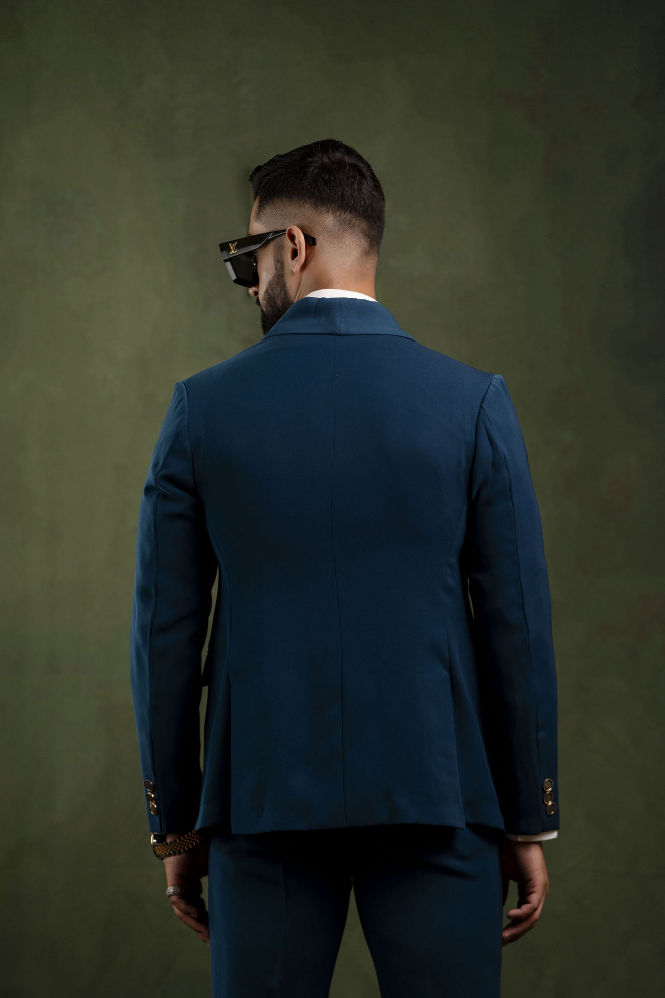 Tericott Blazer In Teal