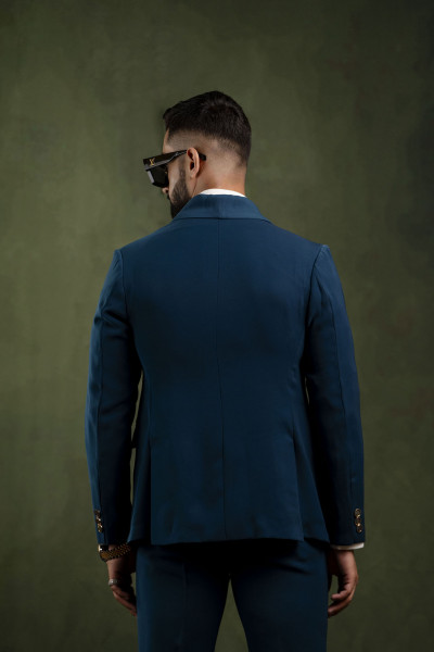 Tericott Blazer In Teal