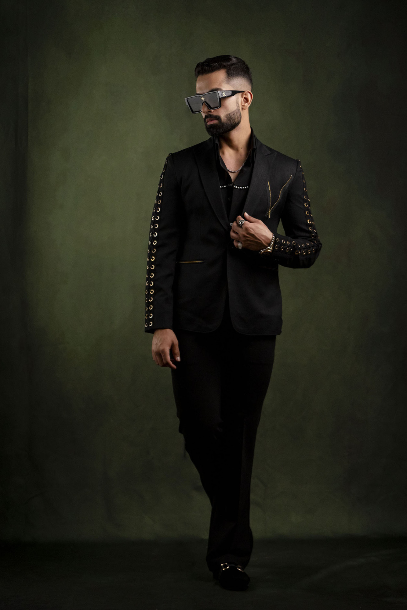 Motif Chained Blazer In Black