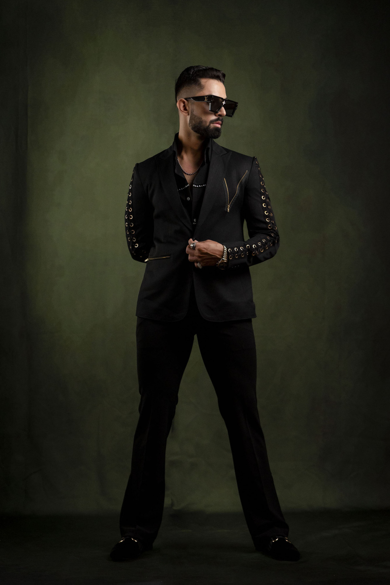 Motif Chained Blazer In Black